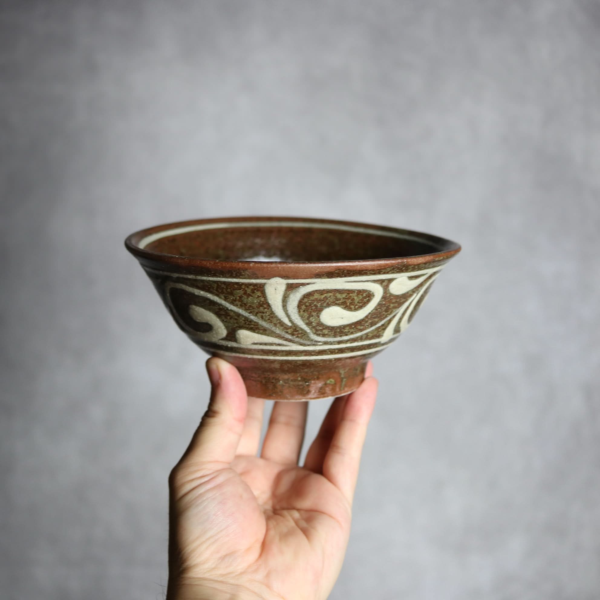 5寸マカイ2 イッチン 唐草 やちむん 陶器 栄一工房 やちむん 陶器.