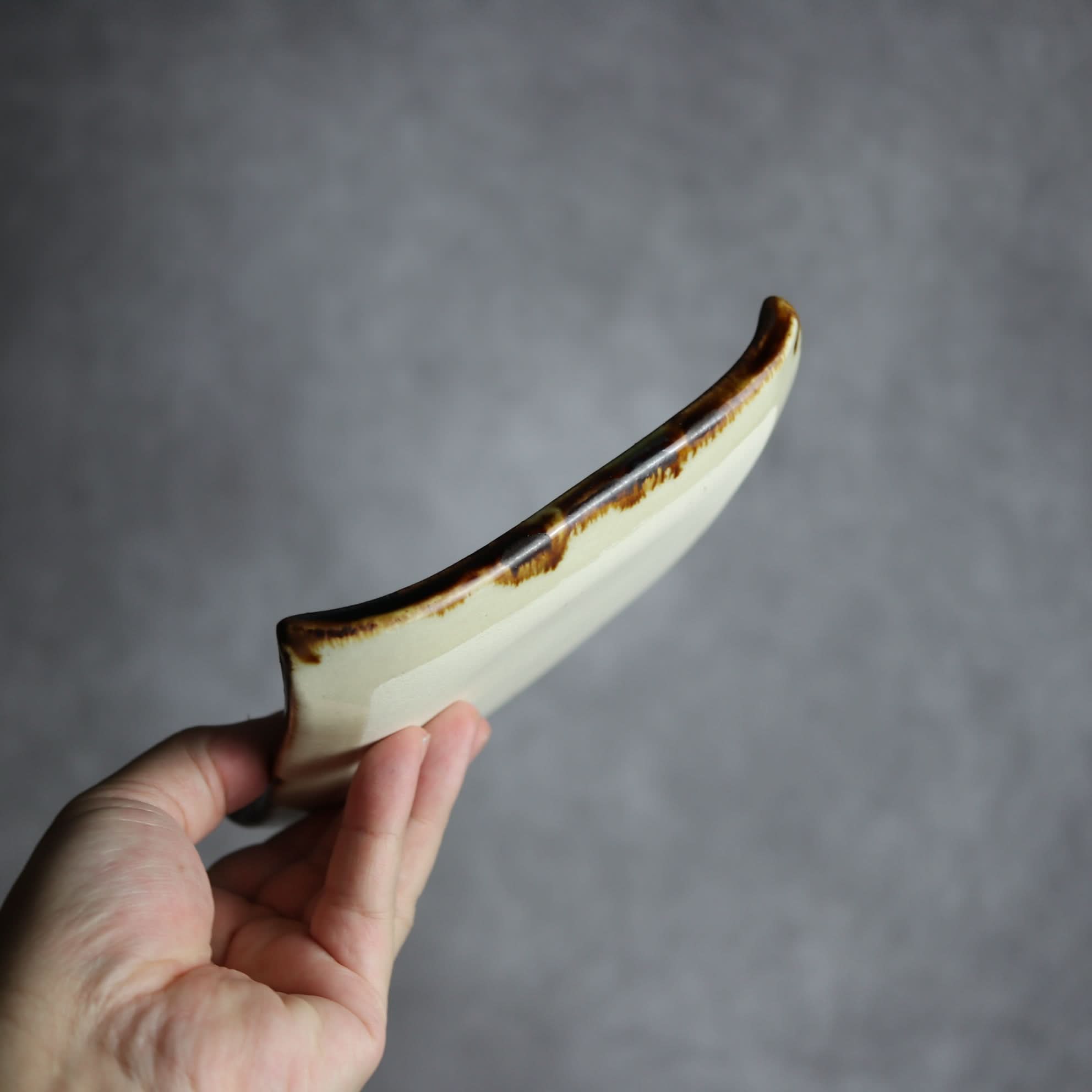 デザートプレート1 ライン紋 やちむん 陶器 エドメ陶房 やちむん 陶器.