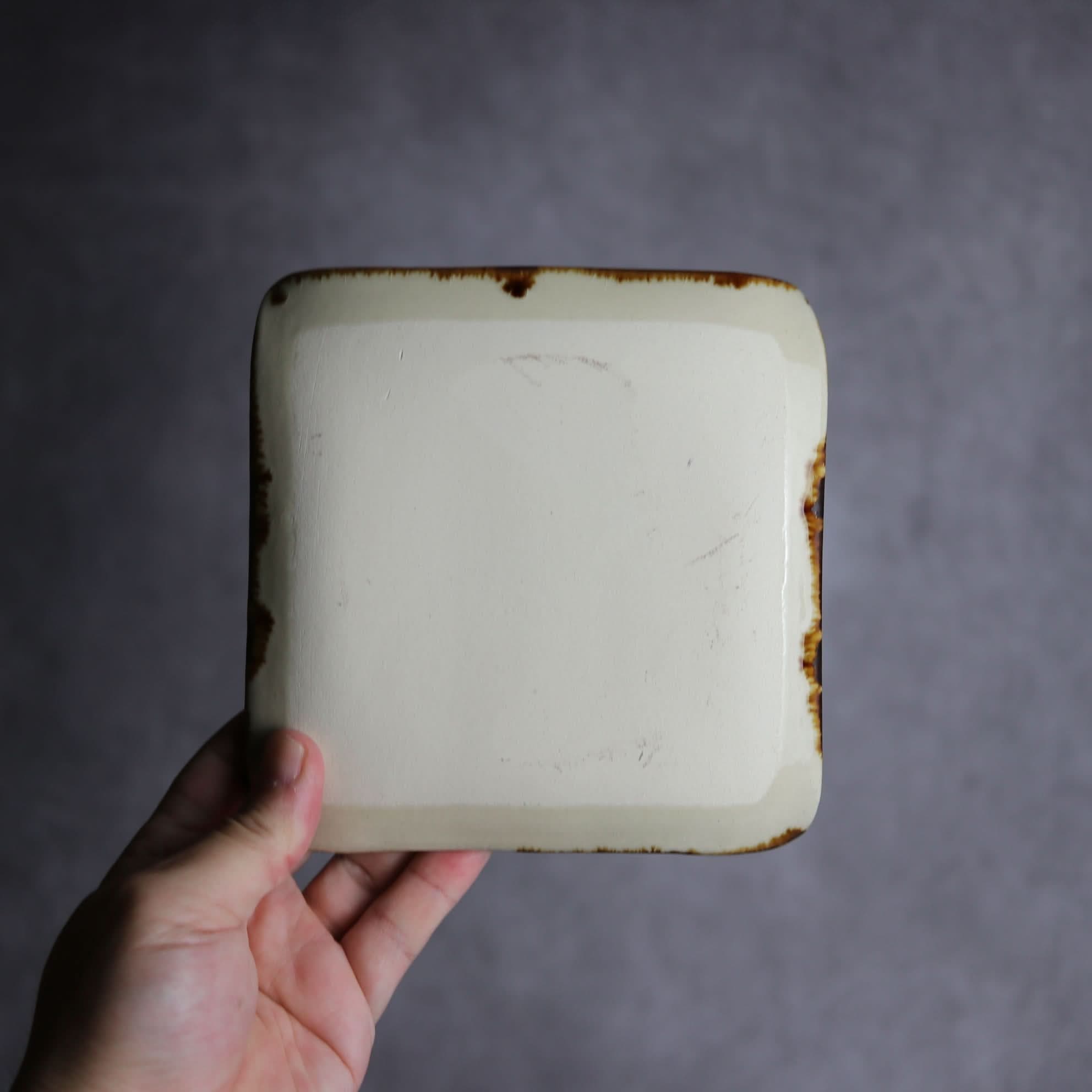 デザートプレート1 ライン紋 やちむん 陶器 エドメ陶房 やちむん 陶器.