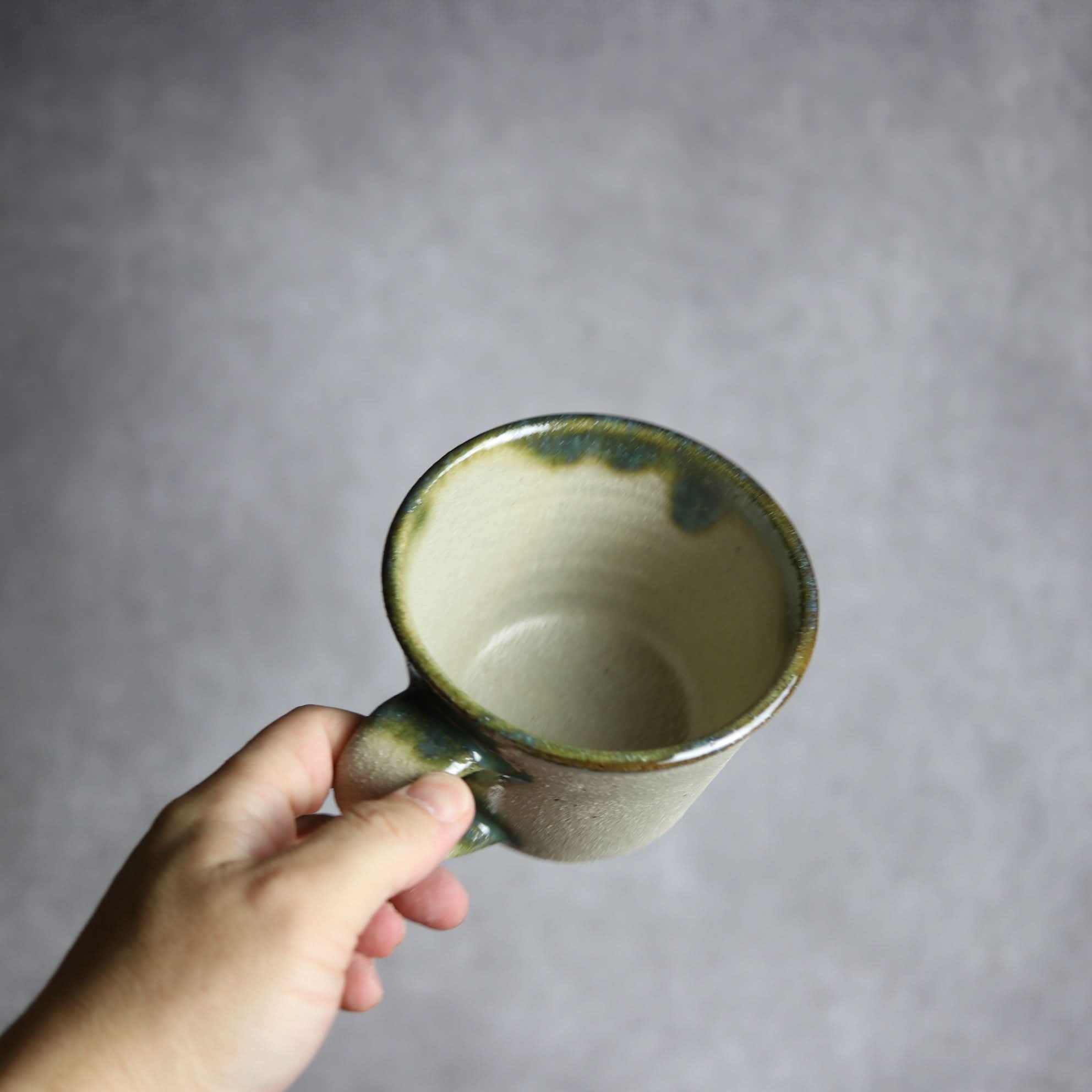 マグカップ 大1 緑釉 やちむん 陶器 栄一工房 やちむん 陶器.
