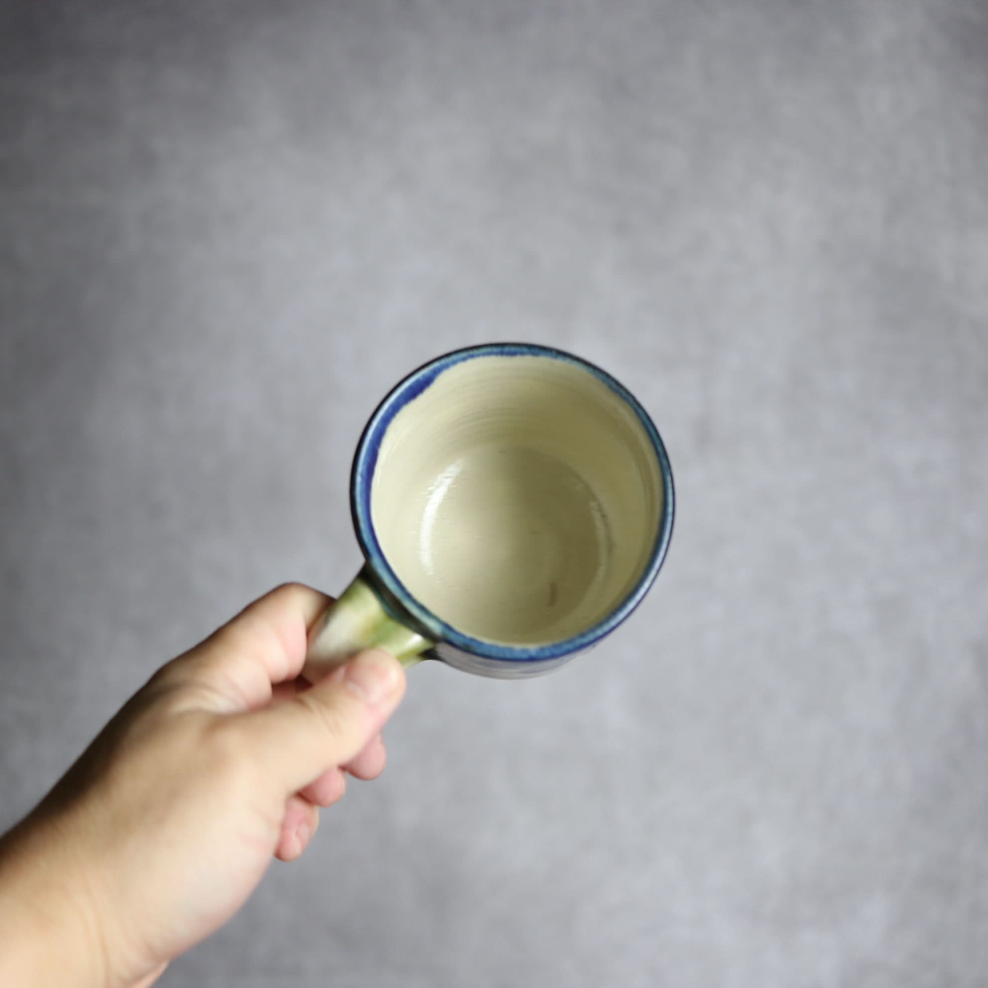 マグカップ1 呉須釉 葉紋 やちむん 陶器 いずみ窯 島袋工房 やちむん 陶器.