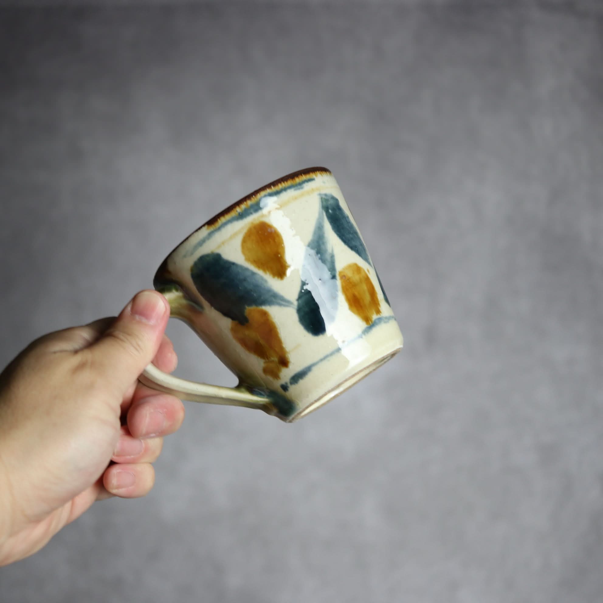 マグカップ1 飴 呉須釉 点打 やちむん 陶器 いずみ窯 島袋工房 やちむん 陶器.