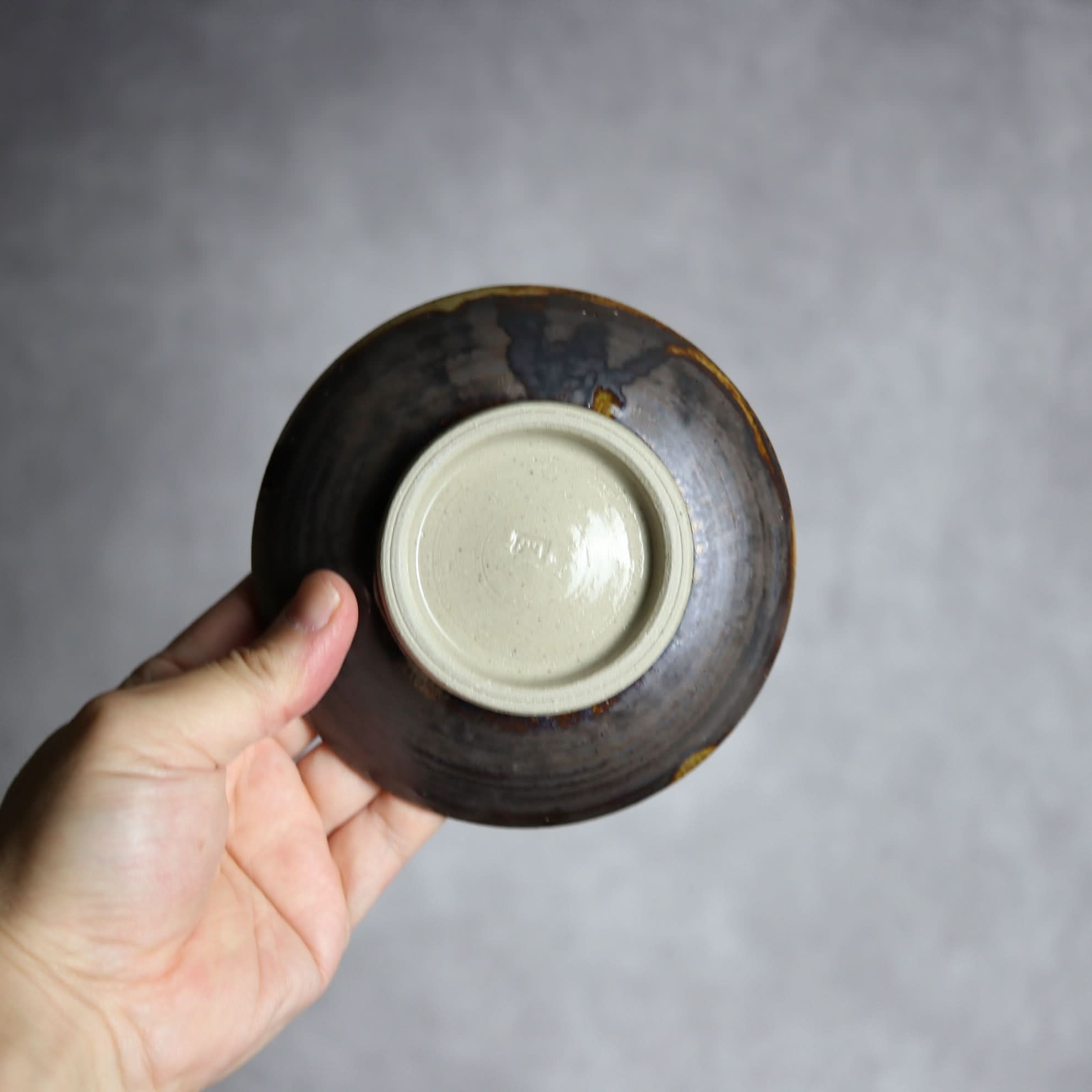 4寸皿1 飴釉 鳥 やちむん 陶器 拓美窯 やちむん 陶器.