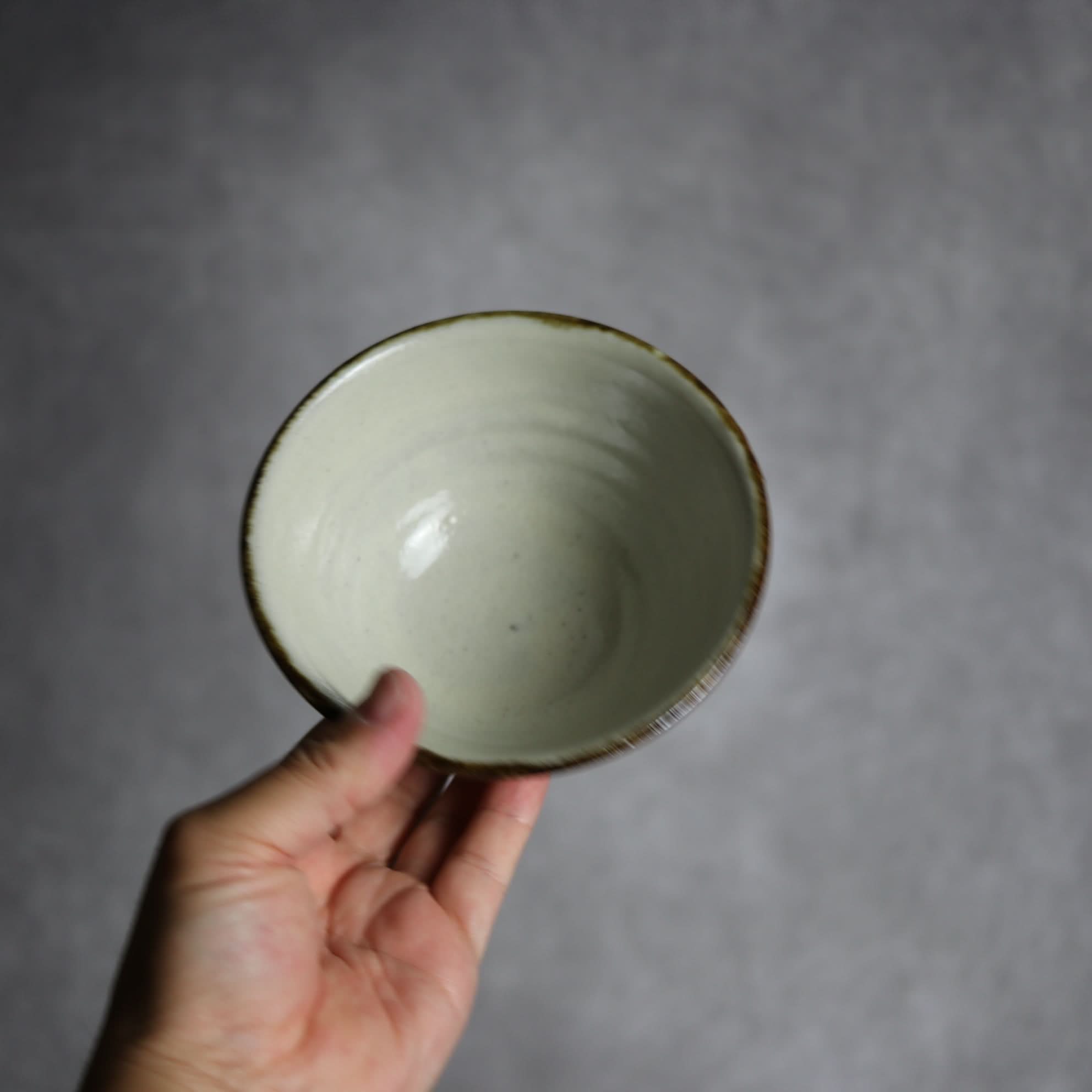 4寸マカイ1 飴 呉須釉 花 やちむん 陶器 やちむん工房 mug 陶器.