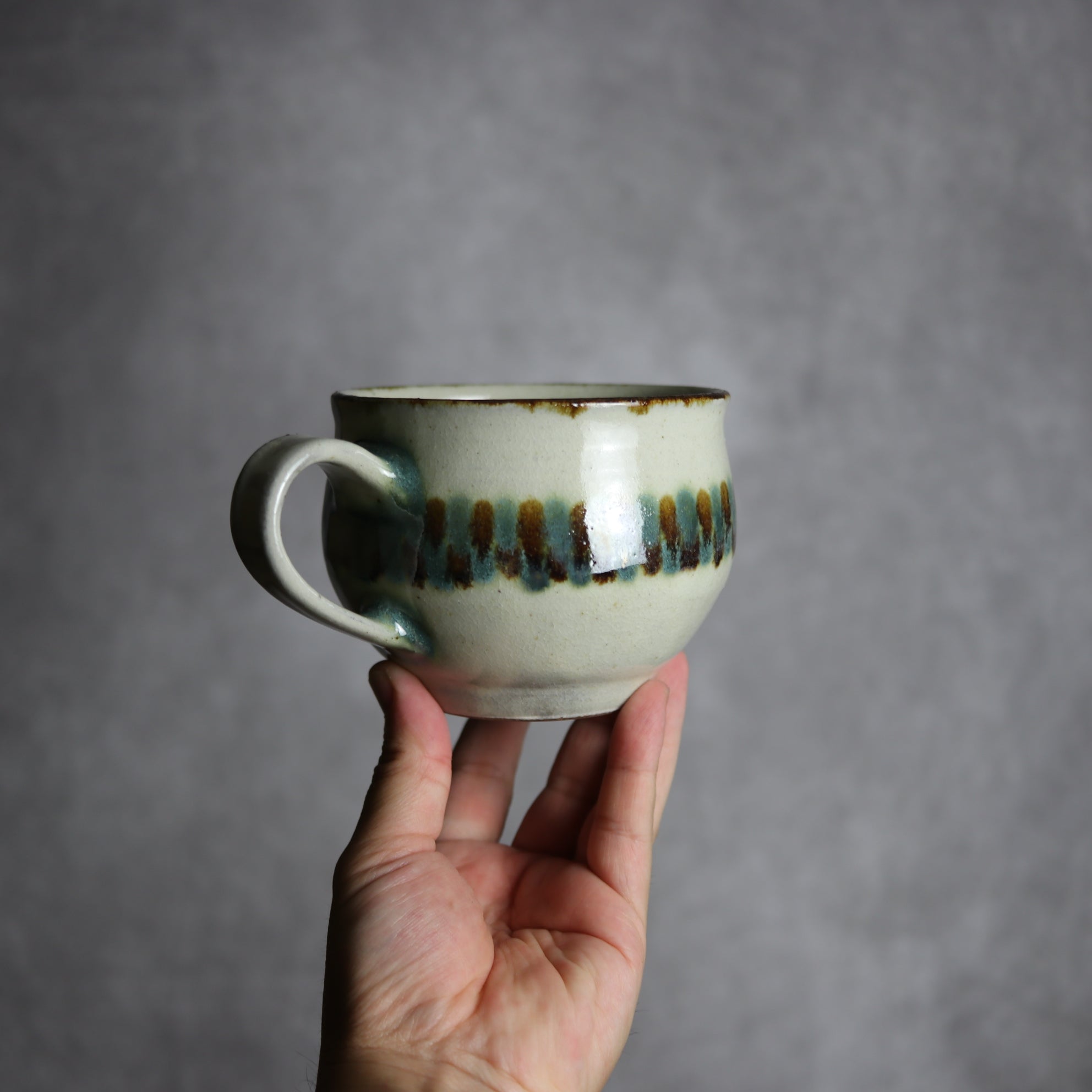 スープカップ1 三彩 点打 やちむん 陶器 やちむん工房 mug