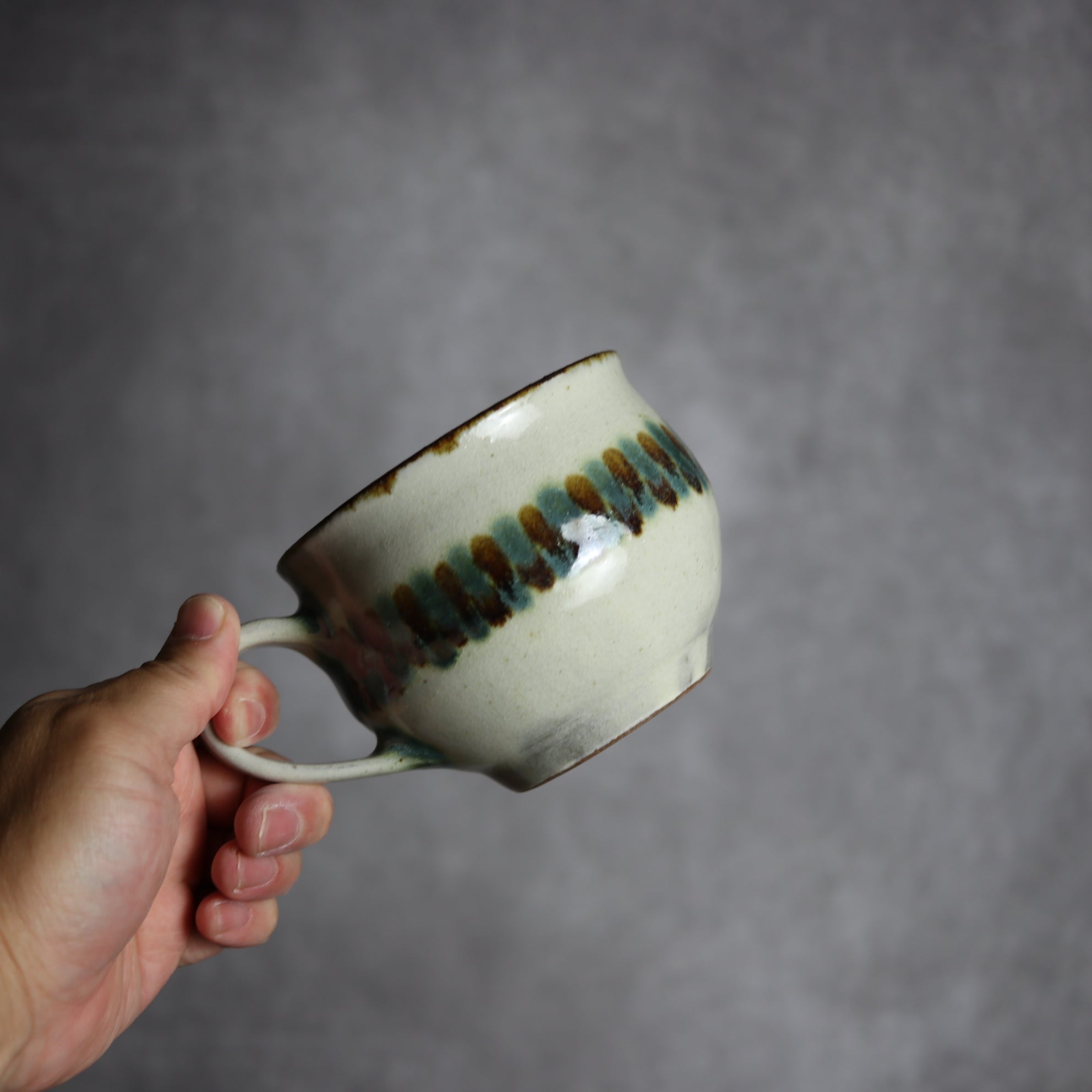 スープカップ1 三彩 点打 やちむん 陶器 やちむん工房 mug