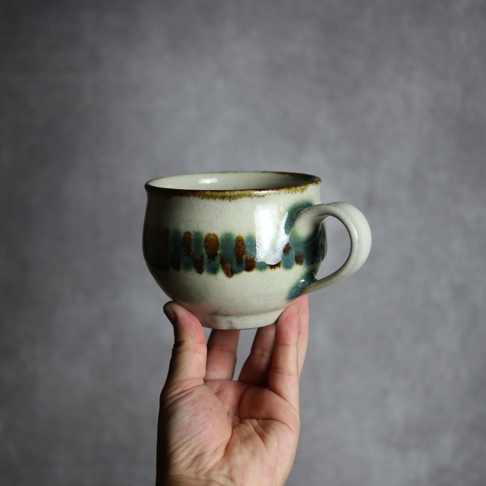 スープカップ1 三彩 点打 やちむん 陶器 やちむん工房 mug