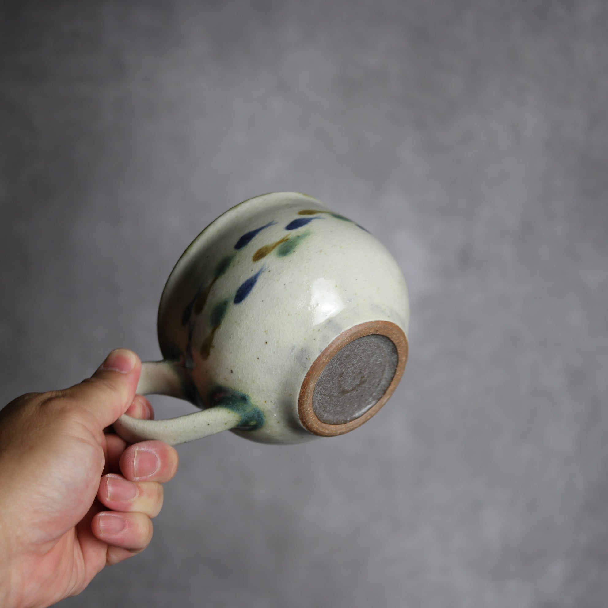スープカップ1 三彩 魚 やちむん 陶器 やちむん工房 mug