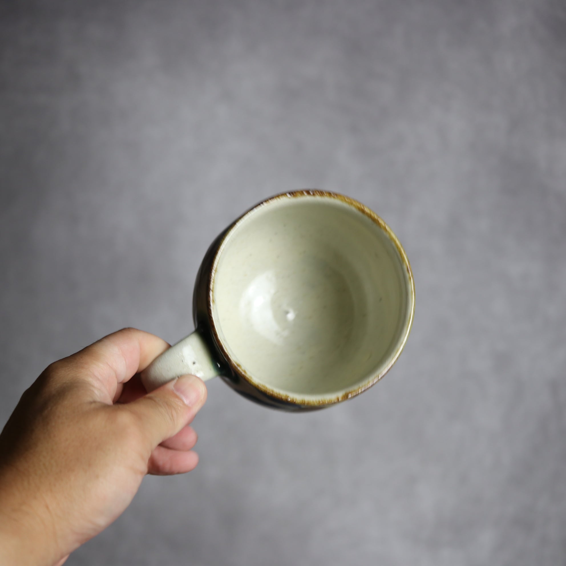 スープカップ1 飴 呉須釉 双葉 やちむん 陶器 やちむん工房 mug