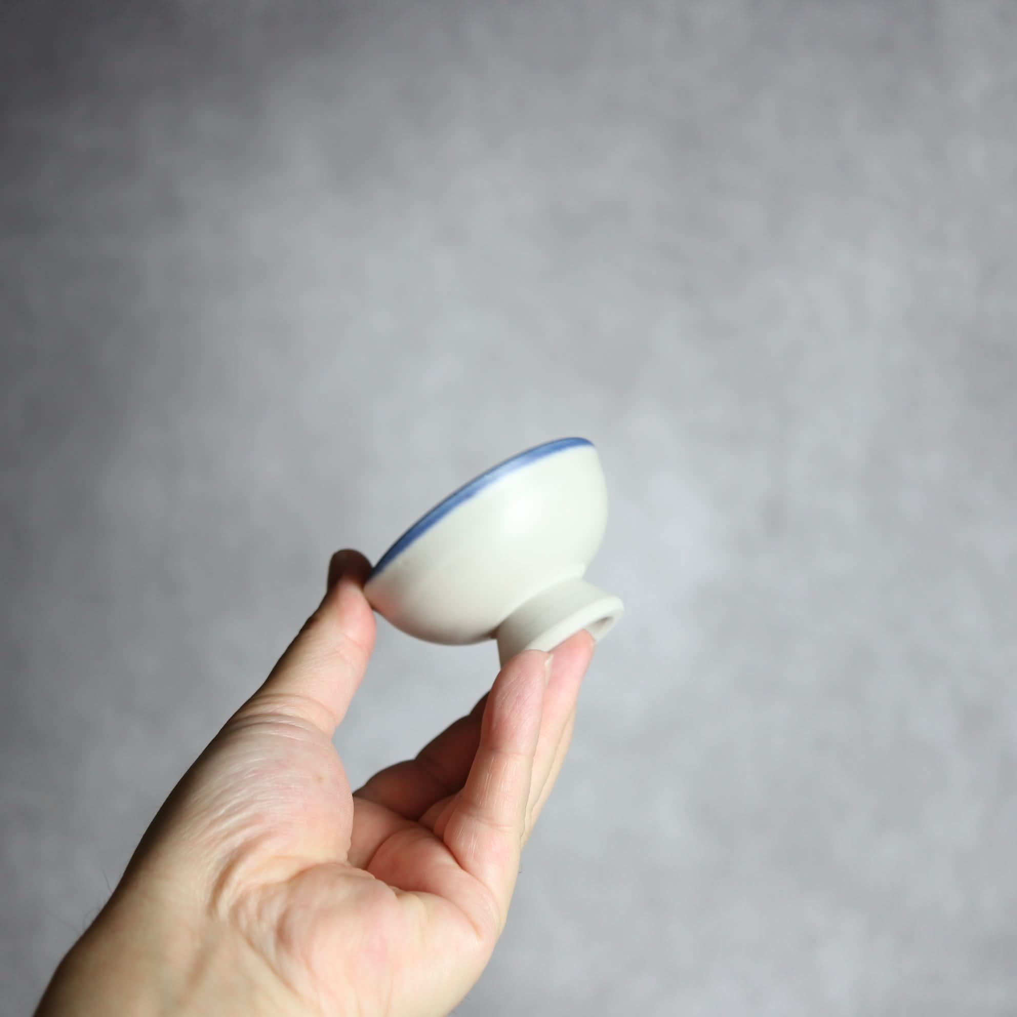 ぐい呑1 呉須釉 鳥 やちむん 陶器 拓美窯 やちむん 陶器.