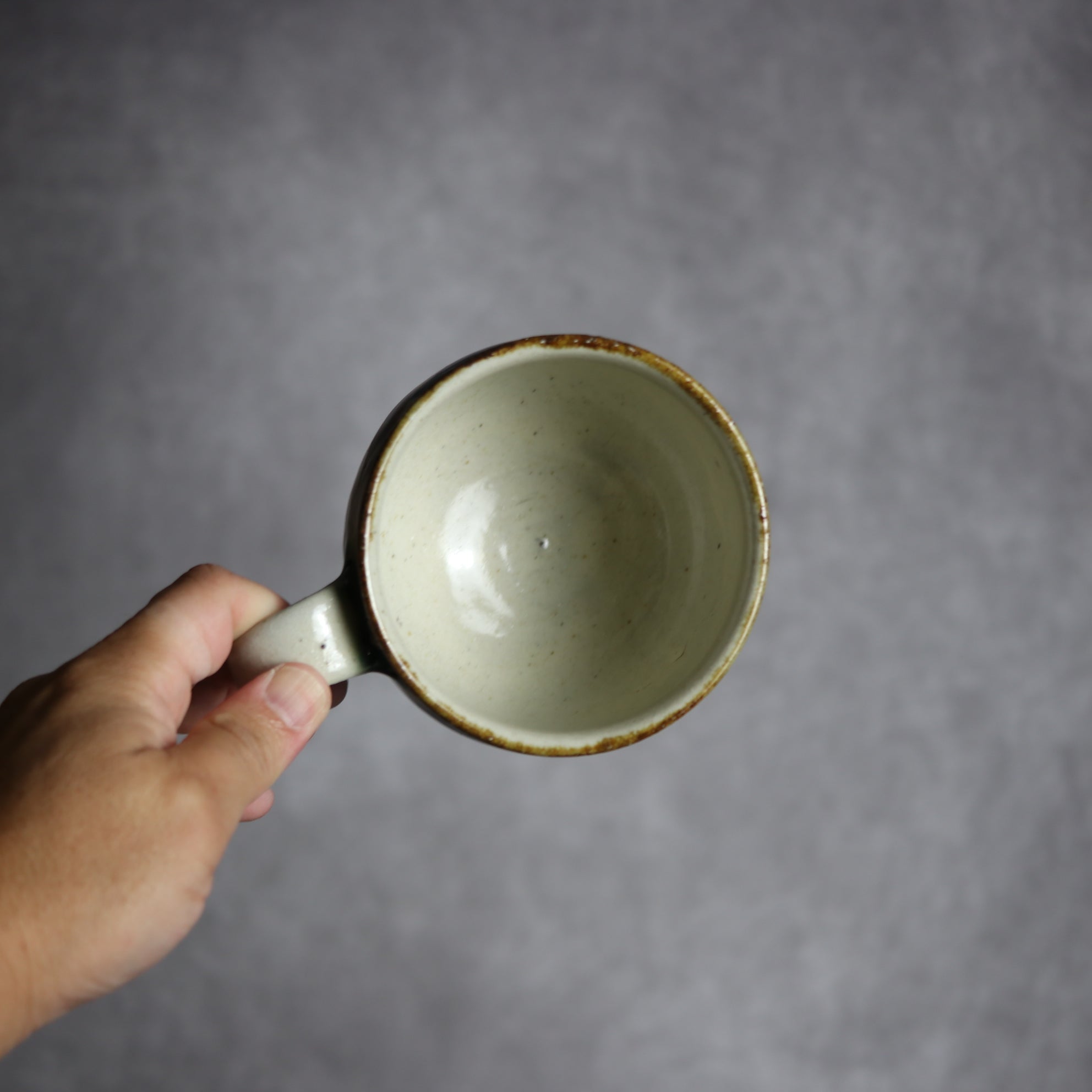 スープカップ1 飴 呉須釉 双葉 やちむん 陶器 やちむん工房 mug