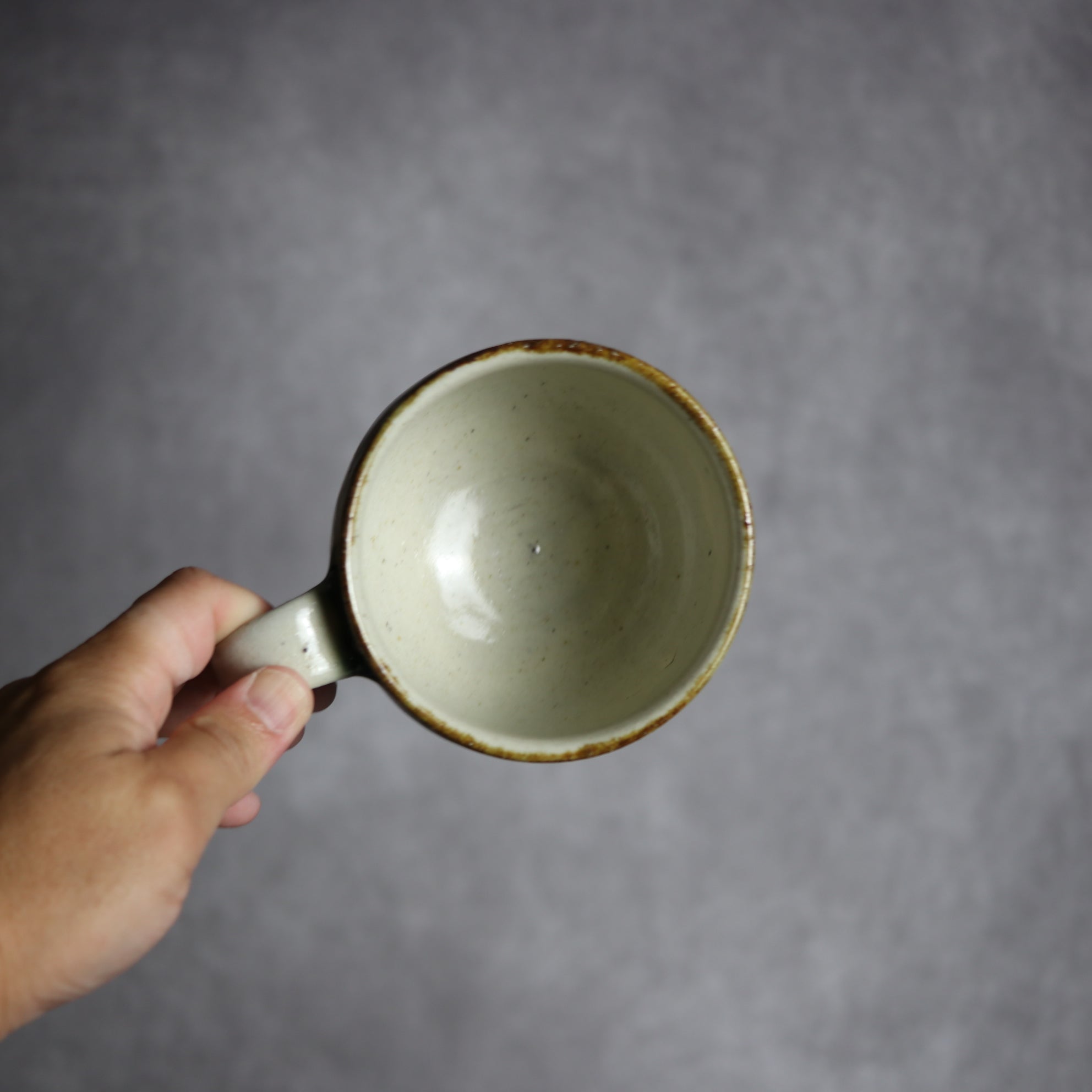 スープカップ1 飴 呉須釉 双葉 やちむん 陶器 やちむん工房 mug