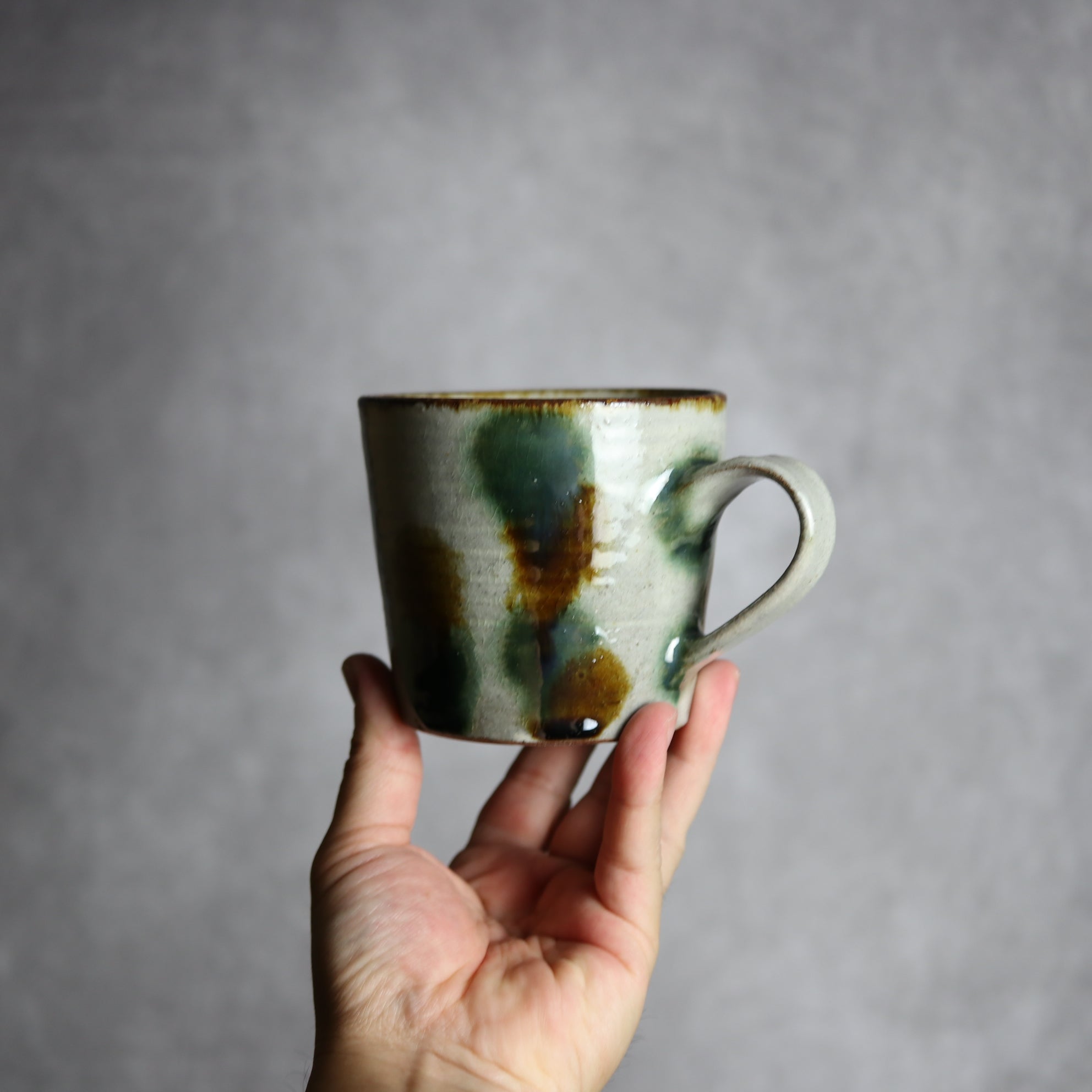 マグカップ1 三彩点打 やちむん 陶器 やちむん工房 mug