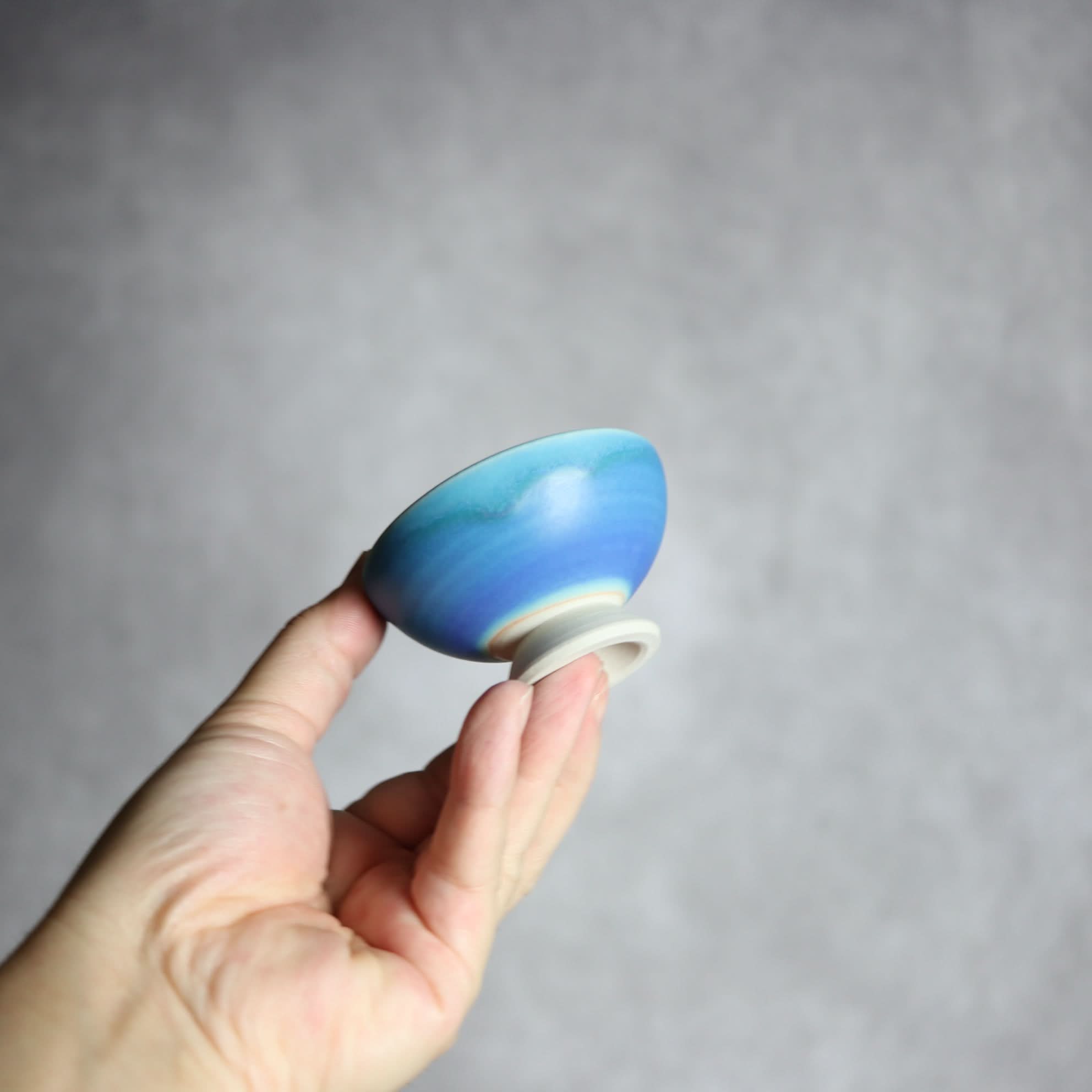 ぐい呑1 ペルシャ釉 やちむん 陶器 拓美窯 やちむん 陶器.