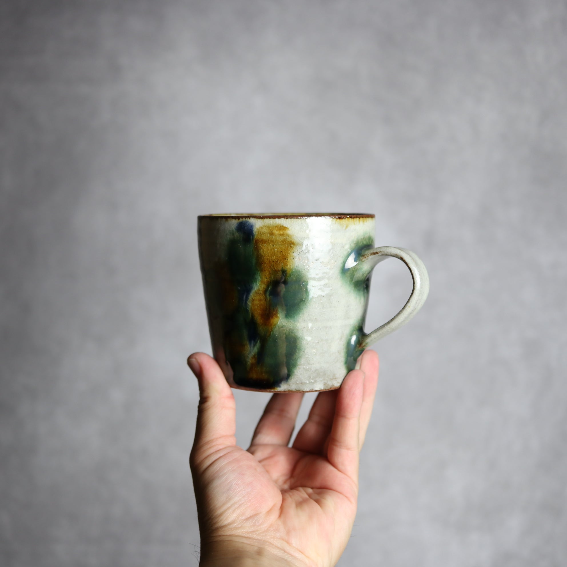 マグカップ2 三彩点打 やちむん 陶器 やちむん工房 mug