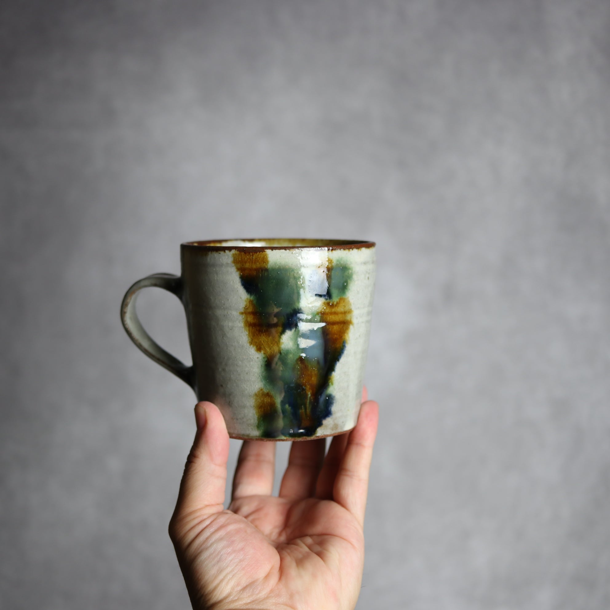 マグカップ2 三彩点打 やちむん 陶器 やちむん工房 mug