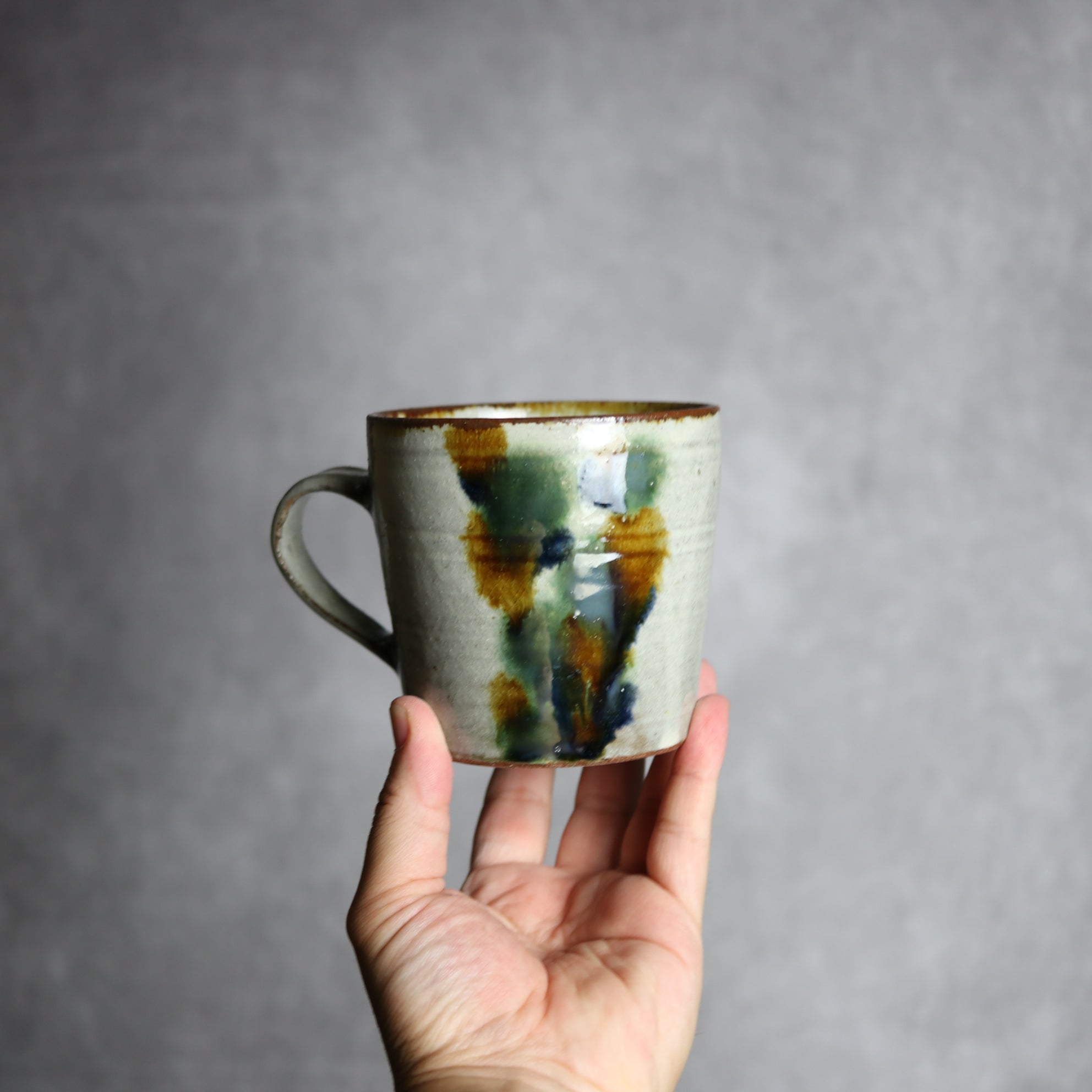 マグカップ2 三彩点打 やちむん 陶器 やちむん工房 mug