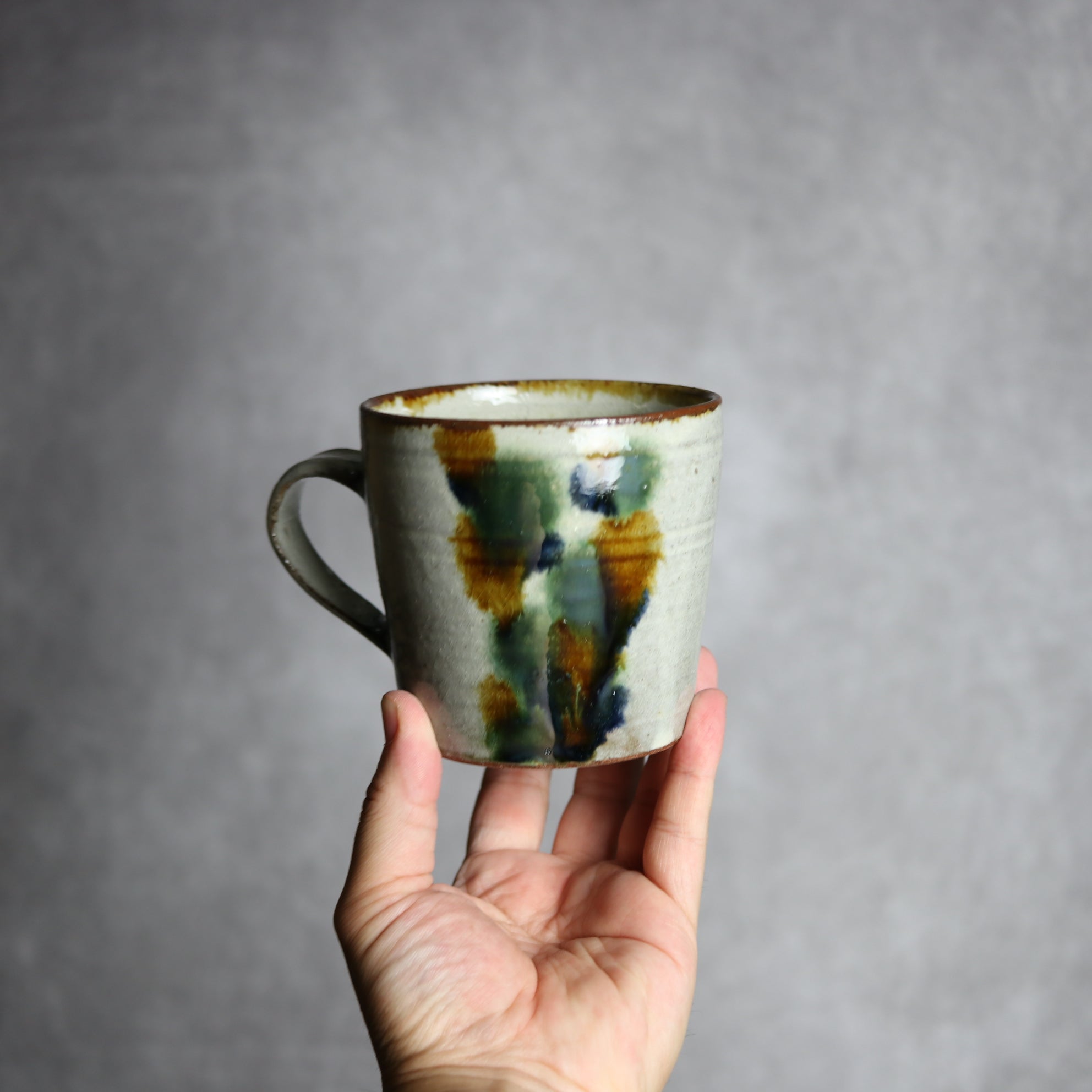 マグカップ2 三彩点打 やちむん 陶器 やちむん工房 mug