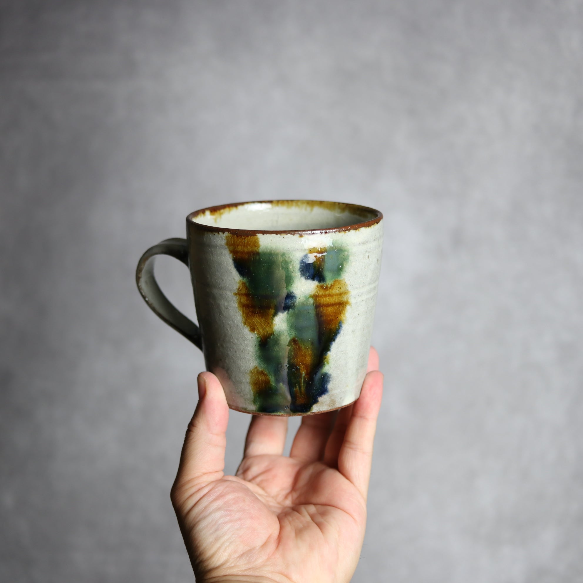 マグカップ2 三彩点打 やちむん 陶器 やちむん工房 mug