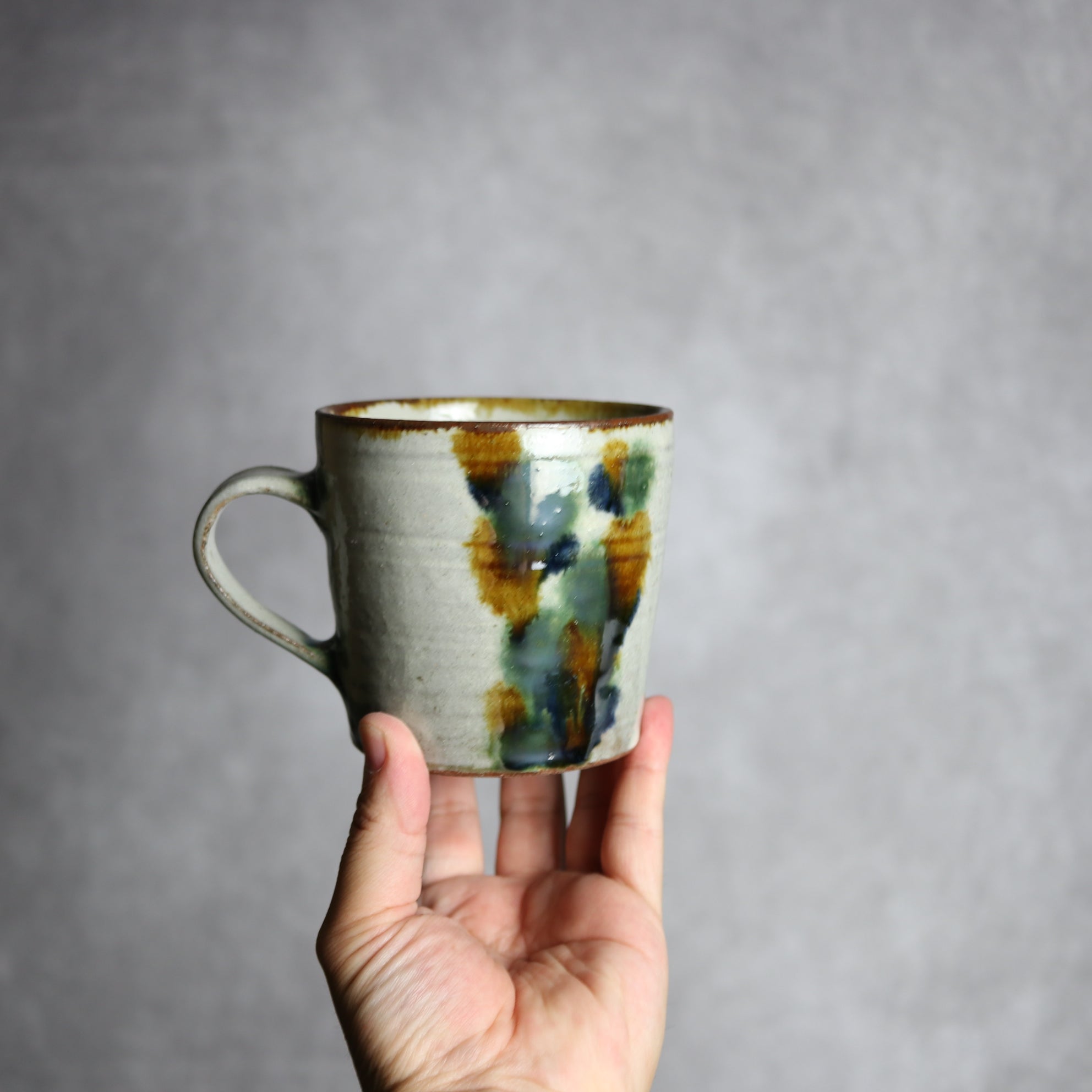 マグカップ2 三彩点打 やちむん 陶器 やちむん工房 mug