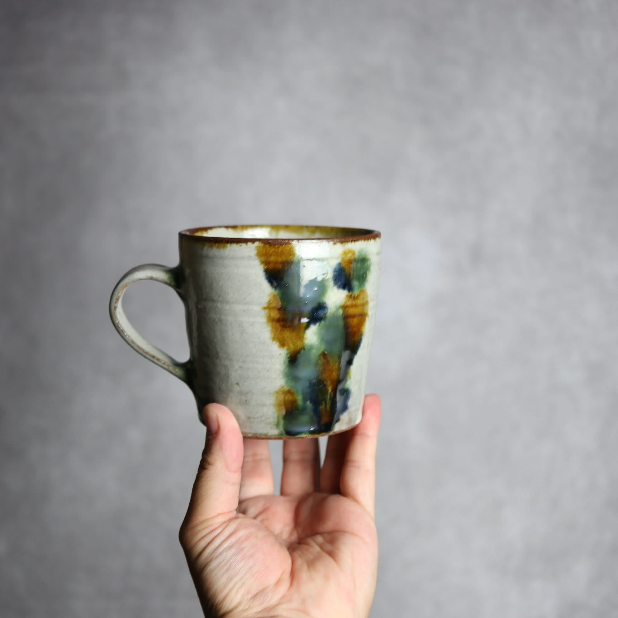 マグカップ2 三彩点打 やちむん 陶器 やちむん工房 mug 陶器.