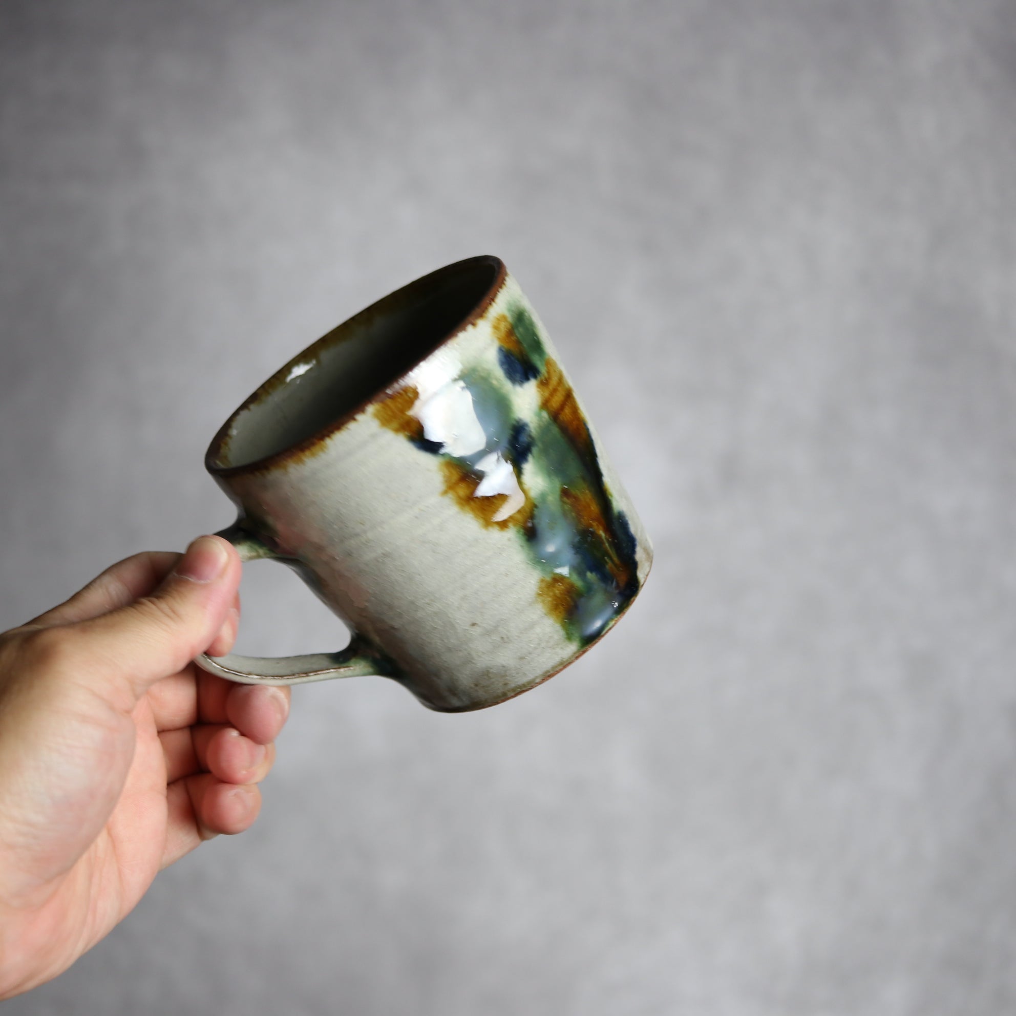 マグカップ2 三彩点打 やちむん 陶器 やちむん工房 mug