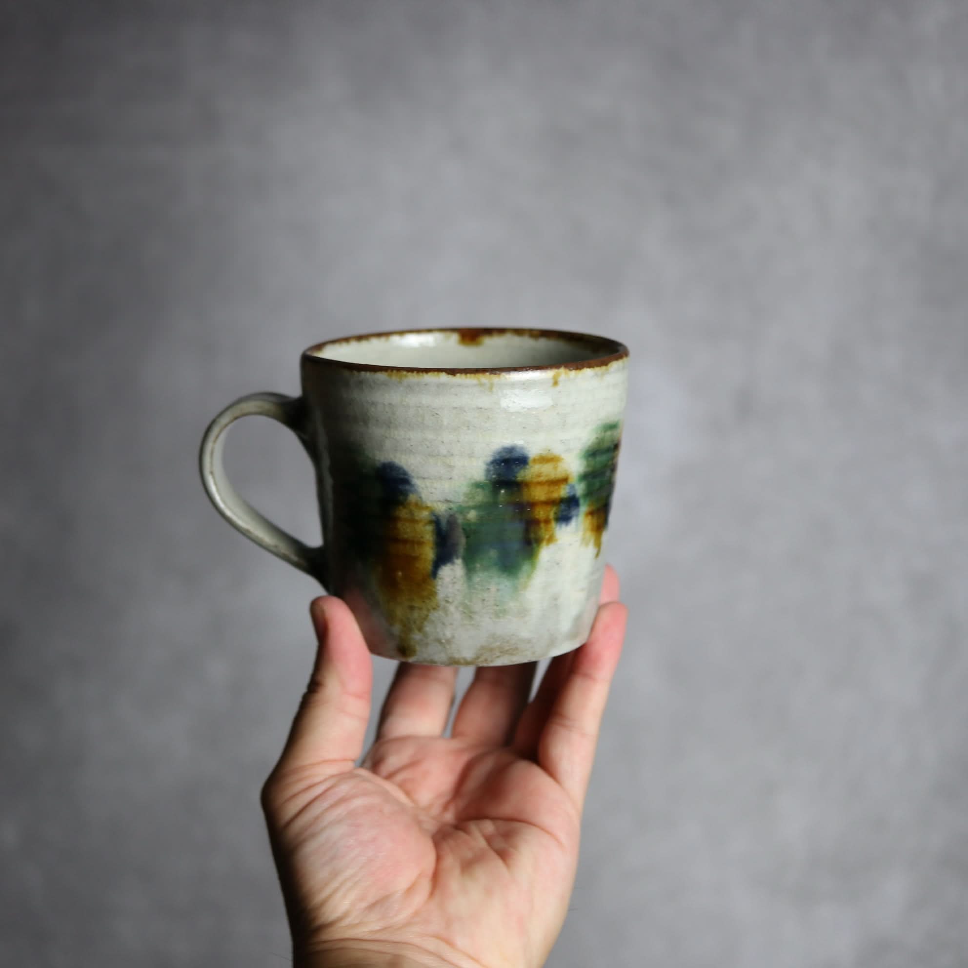 マグカップ3 三彩点打 やちむん 陶器 やちむん工房 mug 陶器.