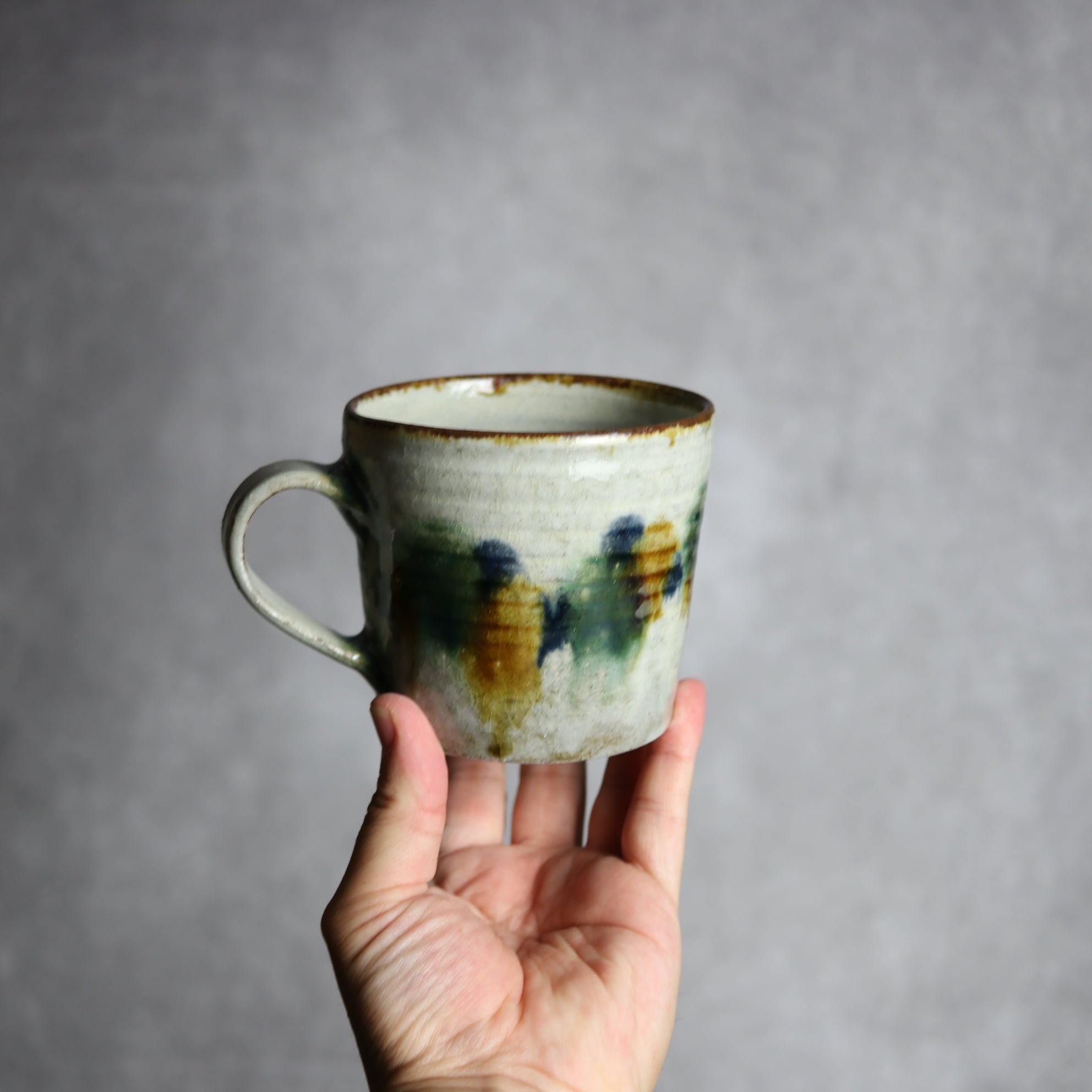 マグカップ3 三彩点打 やちむん 陶器 やちむん工房 mug