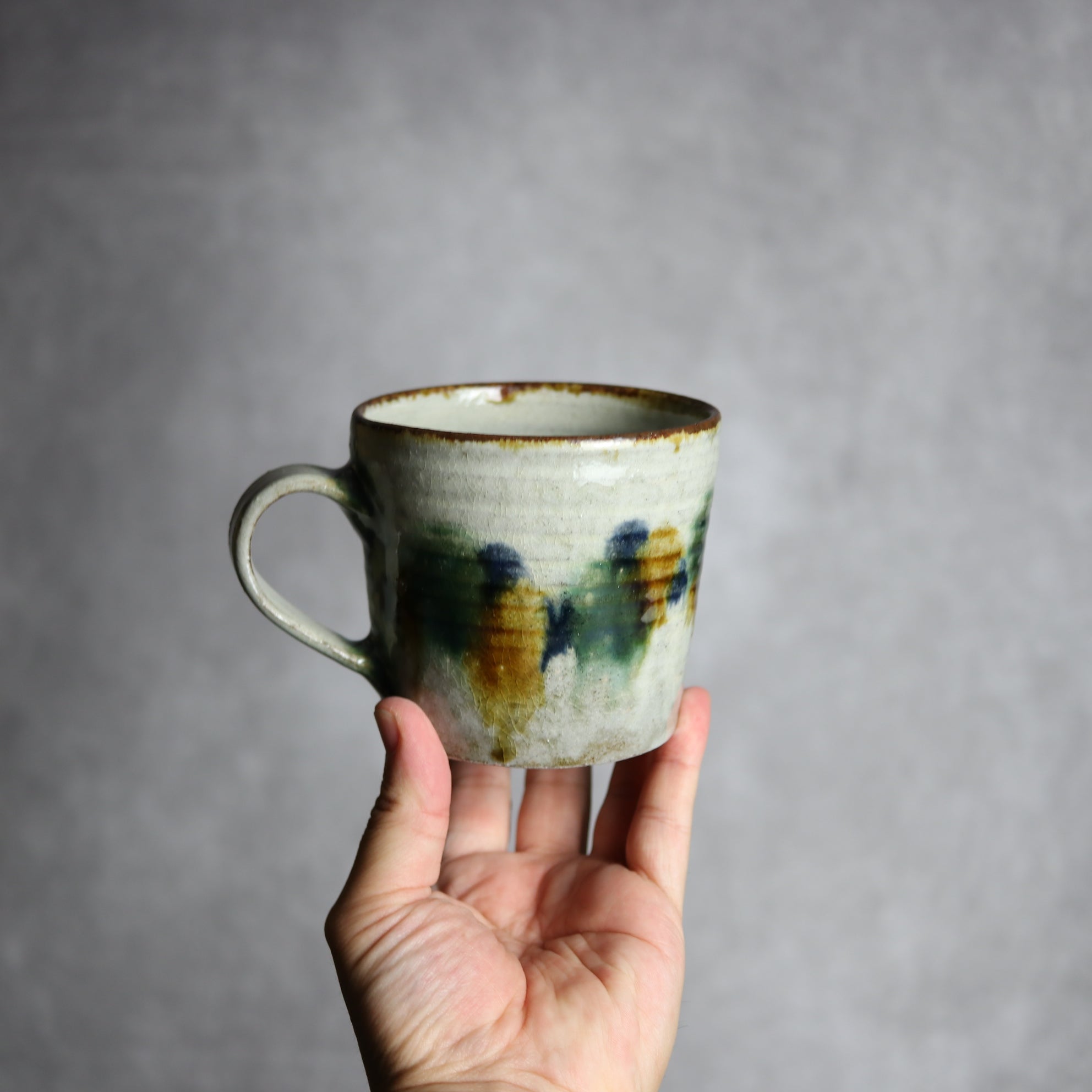 マグカップ3 三彩点打 やちむん 陶器 やちむん工房 mug
