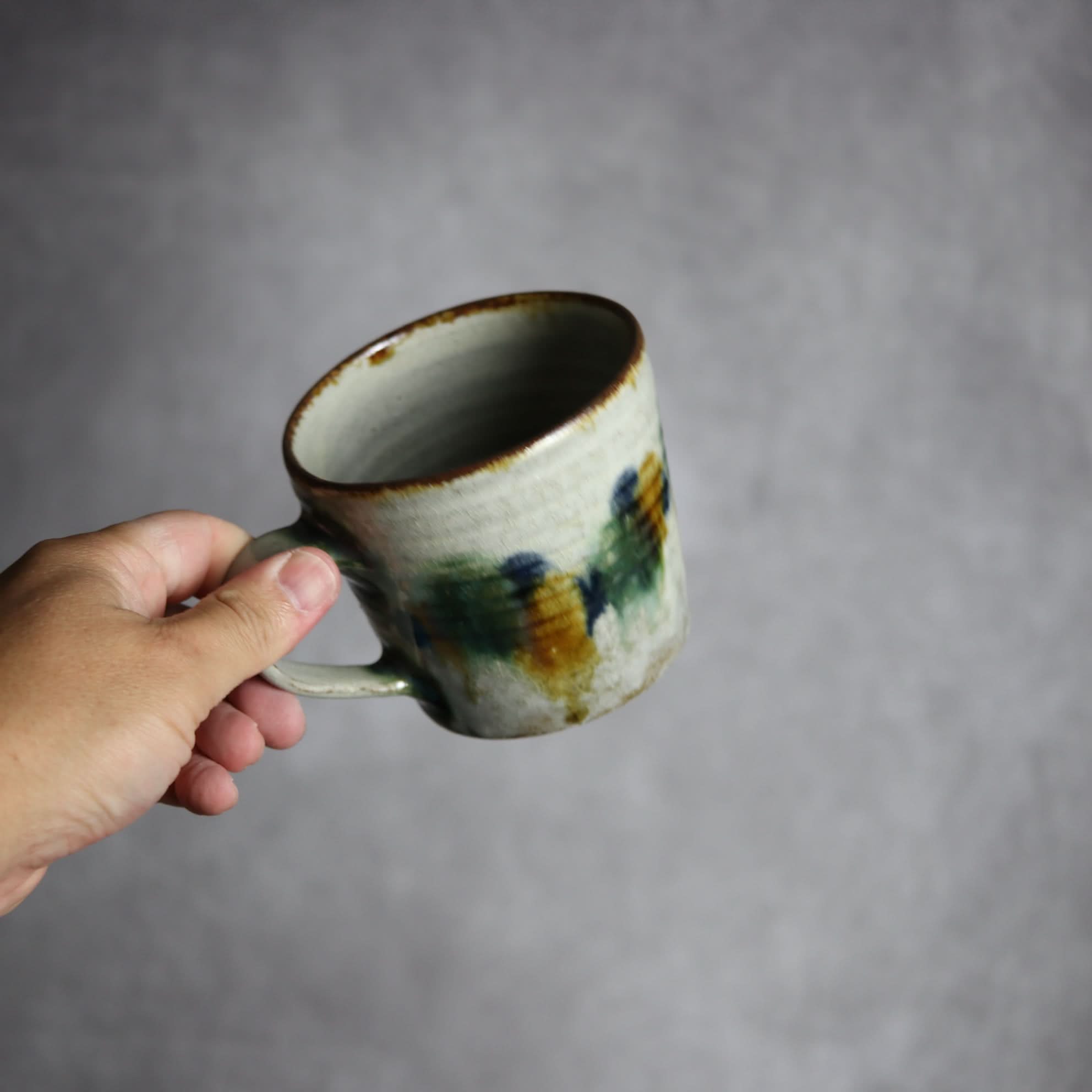マグカップ3 三彩点打 やちむん 陶器 やちむん工房 mug 陶器.