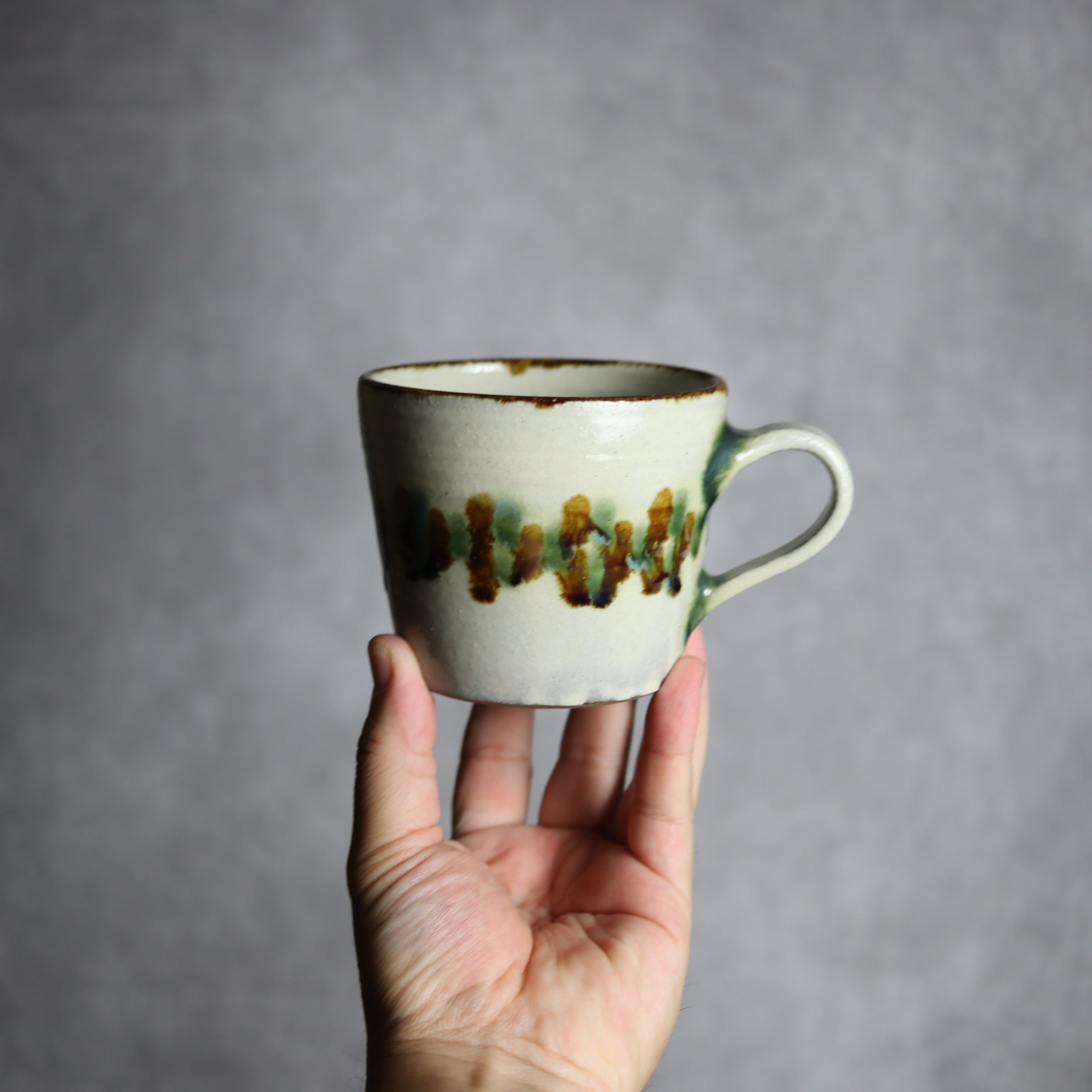 マグカップ3 三彩 点打 やちむん 陶器 やちむん工房 mug