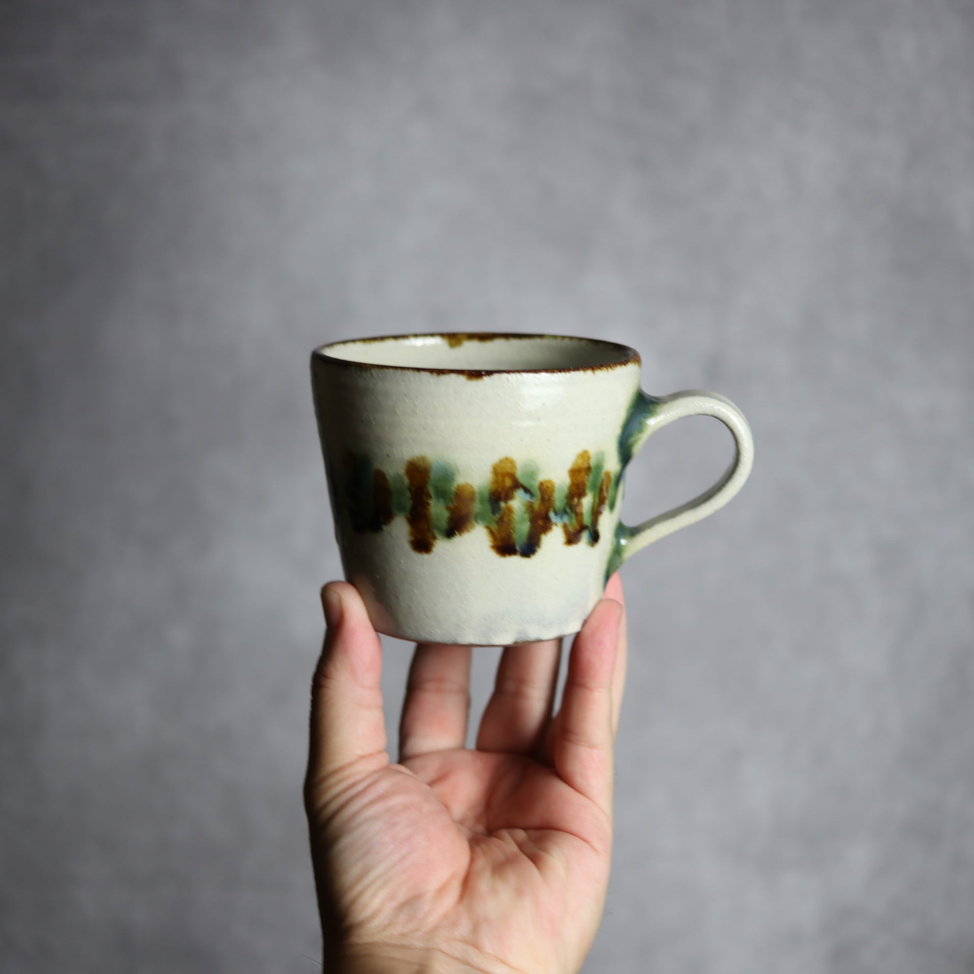 マグカップ3 三彩 点打 やちむん 陶器 やちむん工房 mug