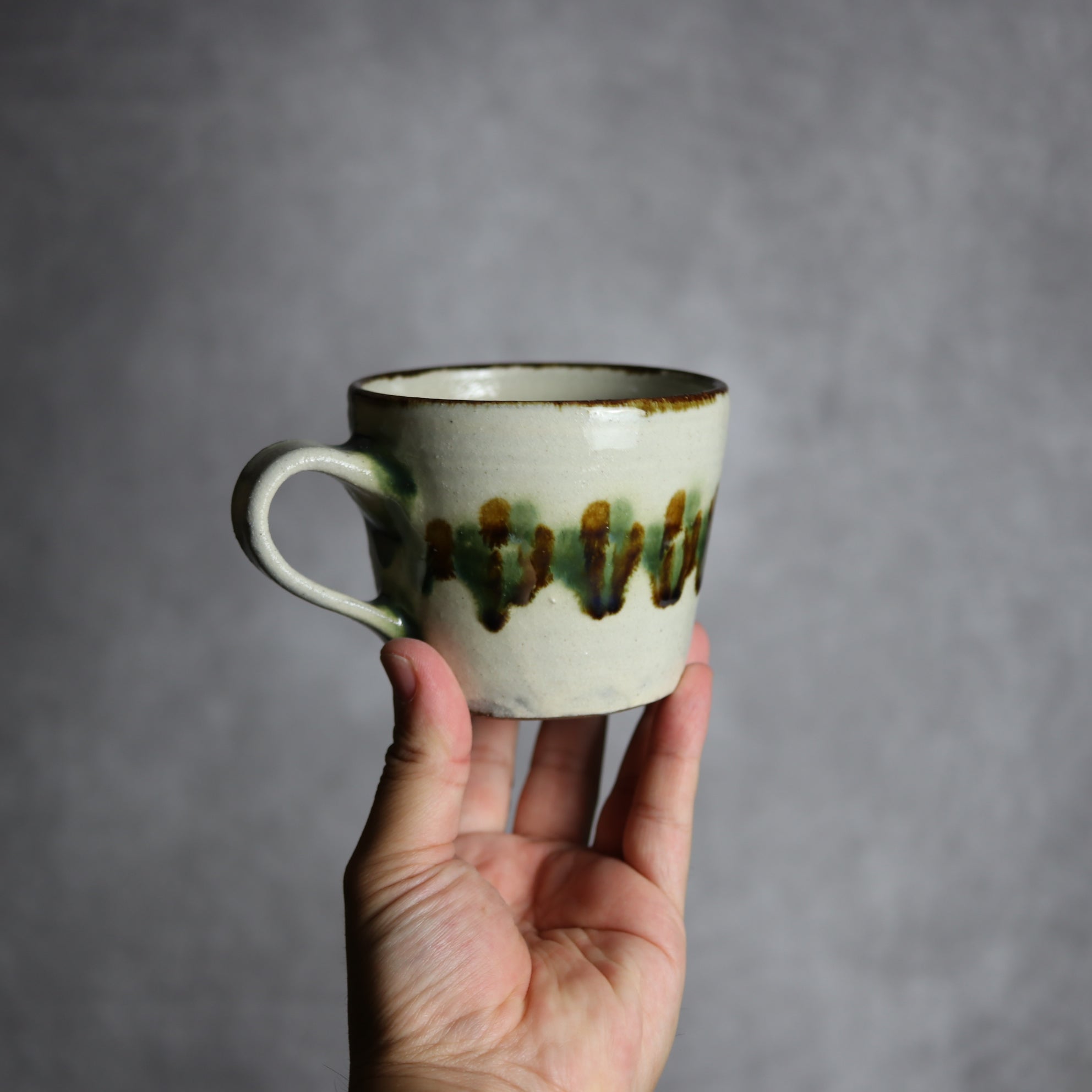 マグカップ3 三彩 点打 やちむん 陶器 やちむん工房 mug