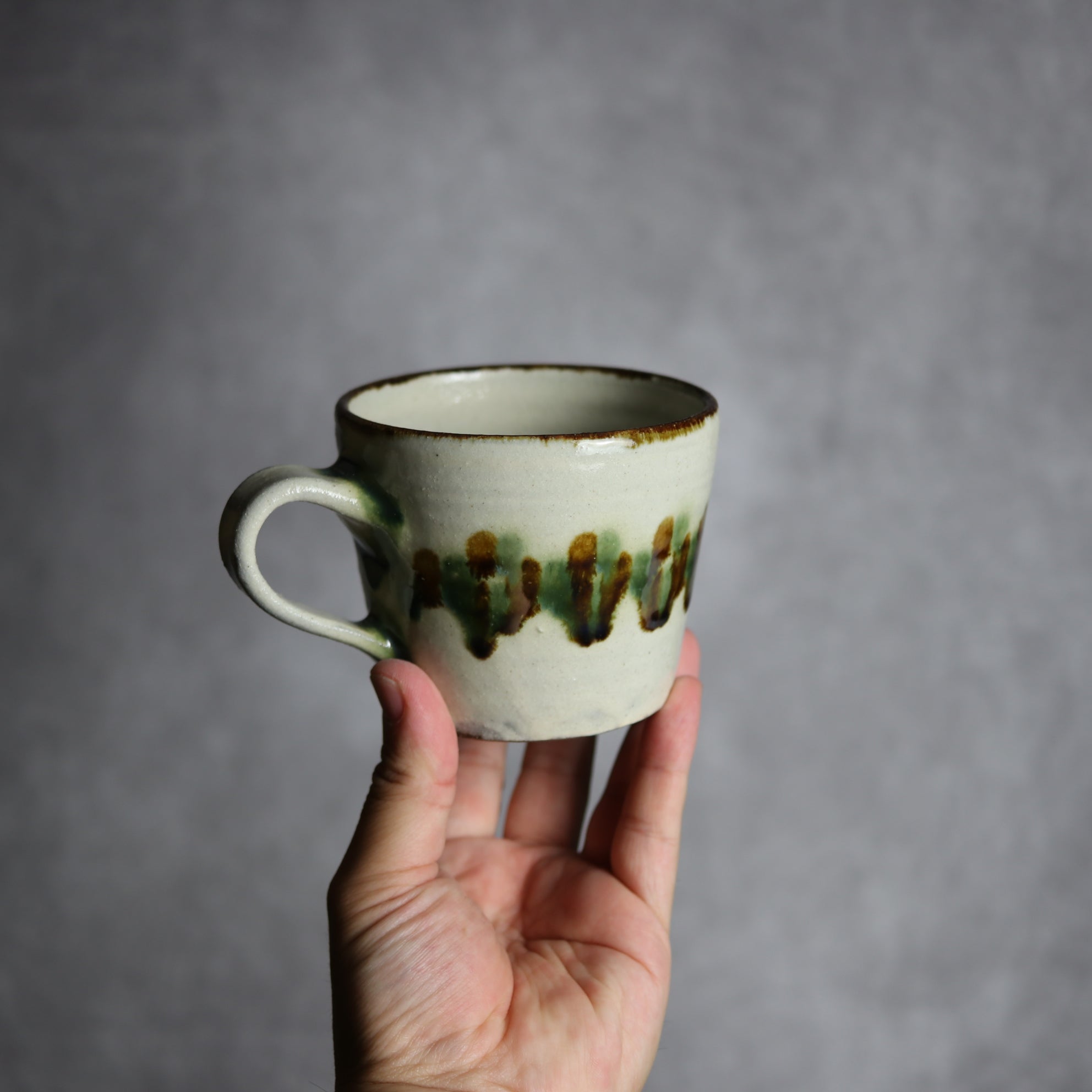 マグカップ3 三彩 点打 やちむん 陶器 やちむん工房 mug