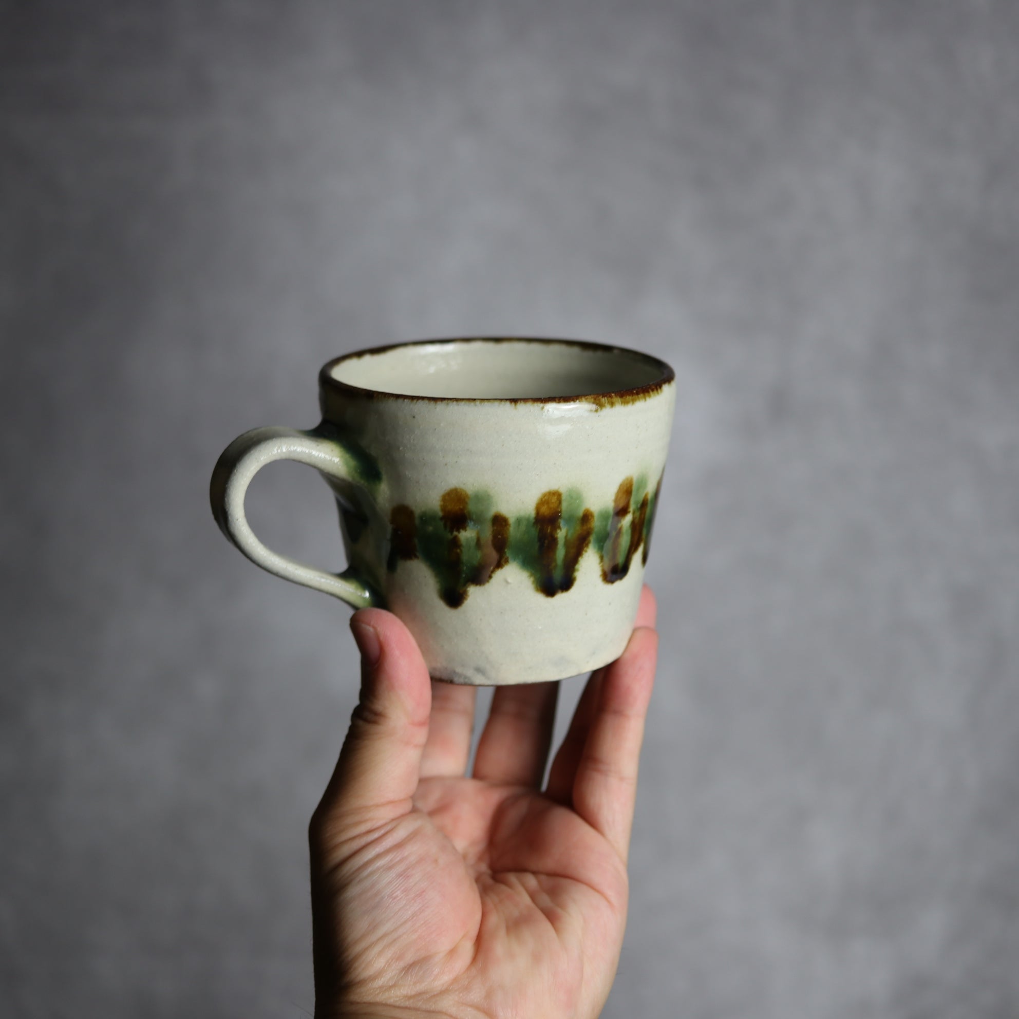 マグカップ3 三彩 点打 やちむん 陶器 やちむん工房 mug