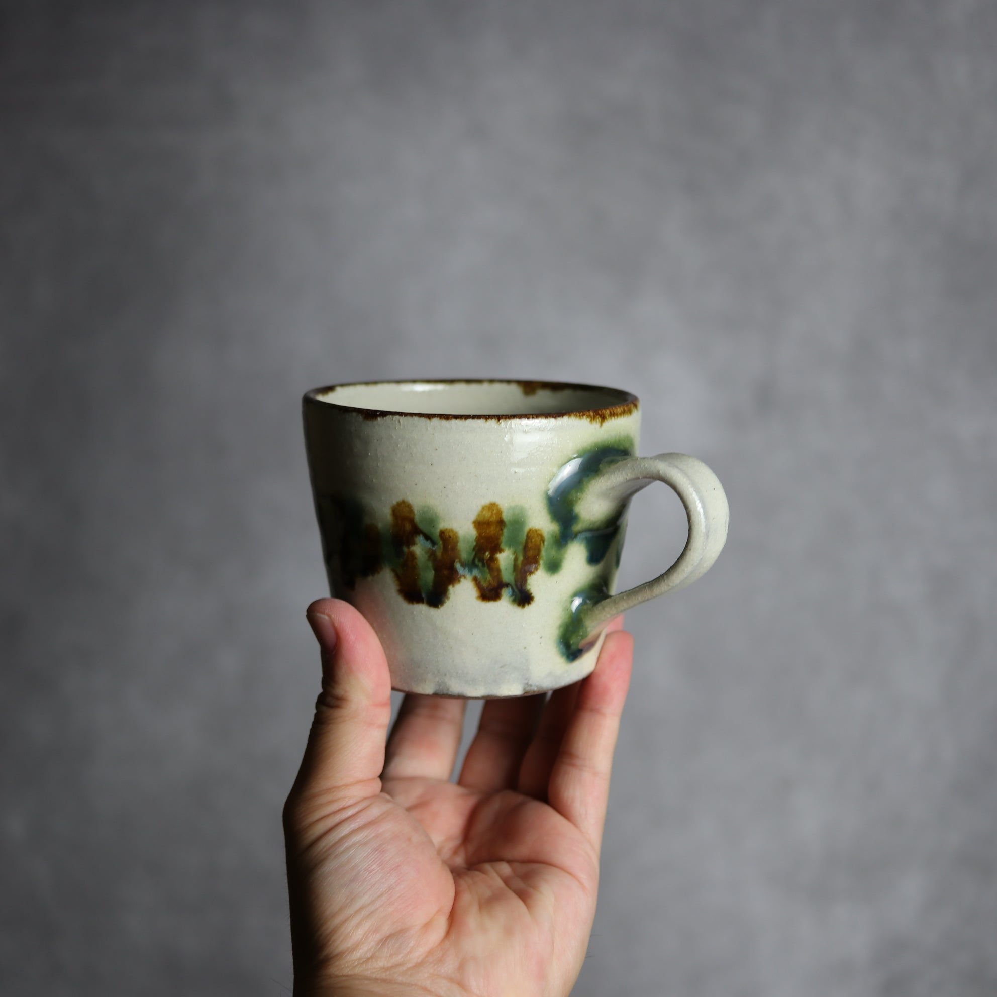 マグカップ3 三彩 点打 やちむん 陶器 やちむん工房 mug