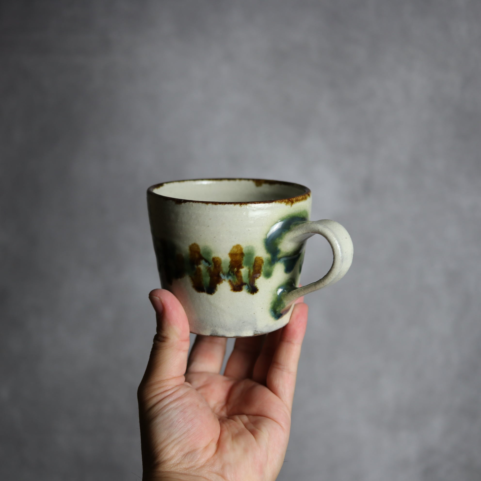 マグカップ3 三彩 点打 やちむん 陶器 やちむん工房 mug