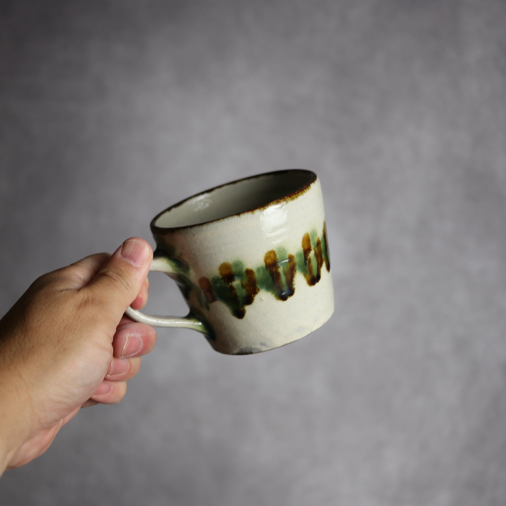 マグカップ3 三彩 点打 やちむん 陶器 やちむん工房 mug