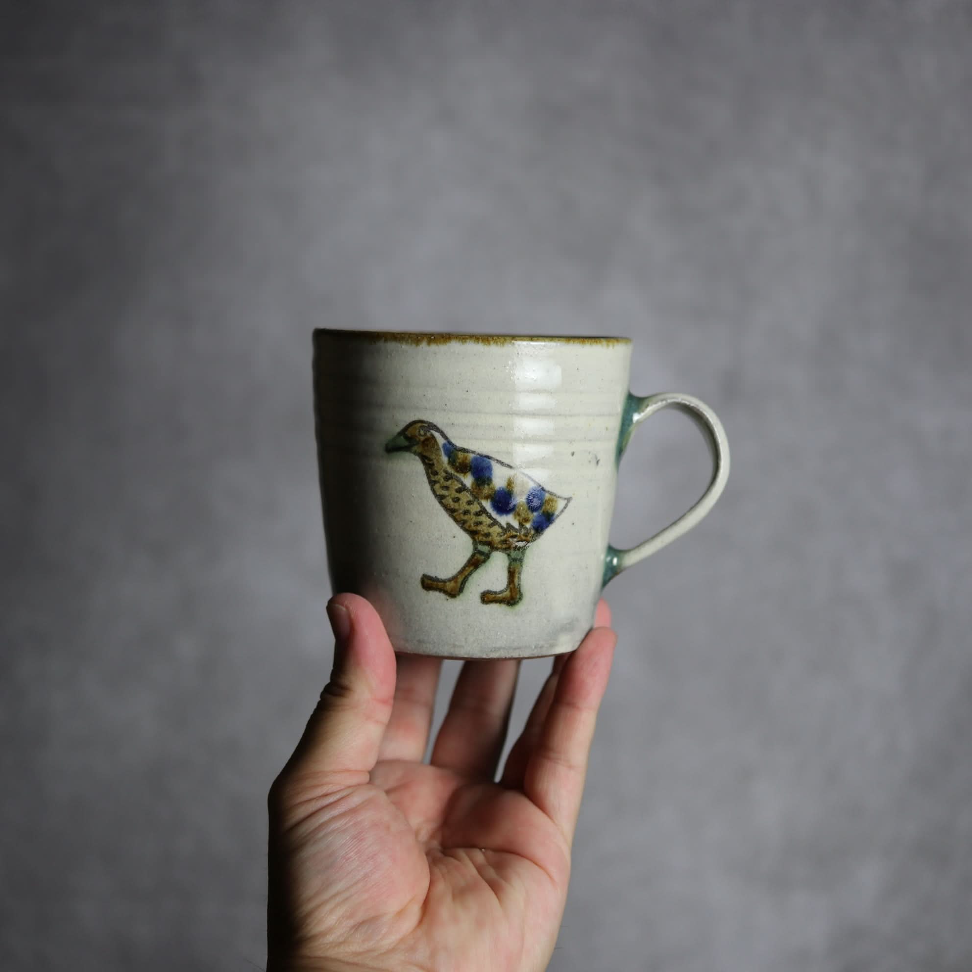 マグカップ1 飴 呉須釉 ヤンバルクイナ やちむん 陶器 やちむん工房 mug 陶器.