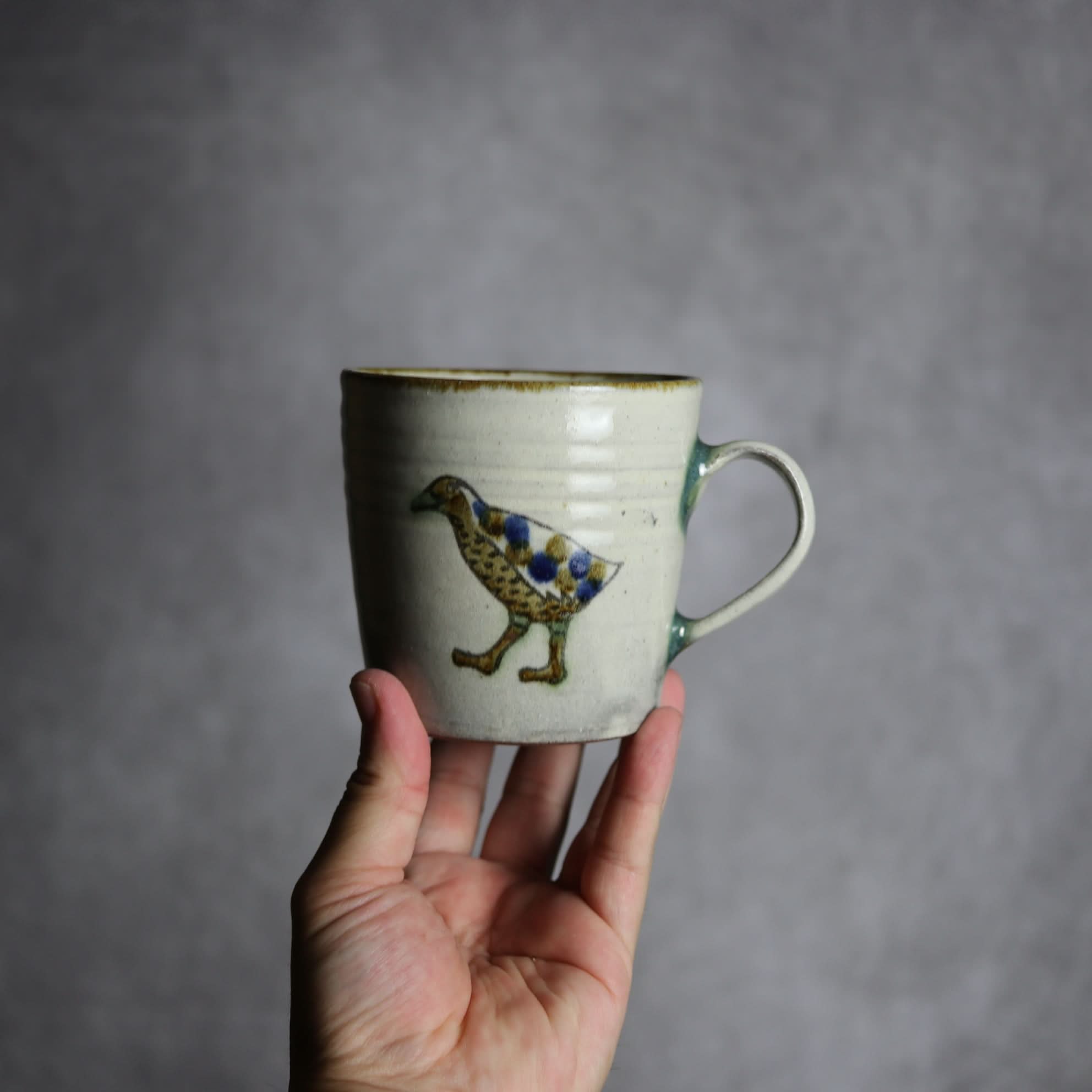 マグカップ1 飴 呉須釉 ヤンバルクイナ やちむん 陶器 やちむん工房 mug 陶器.