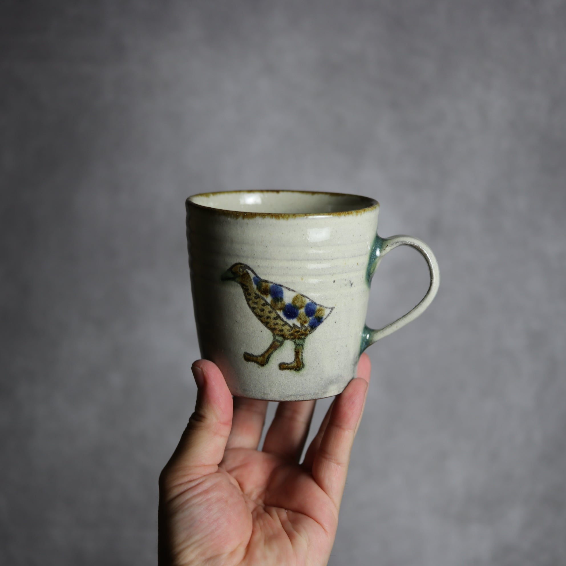 マグカップ1 飴 呉須釉 ヤンバルクイナ やちむん 陶器 やちむん工房 mug