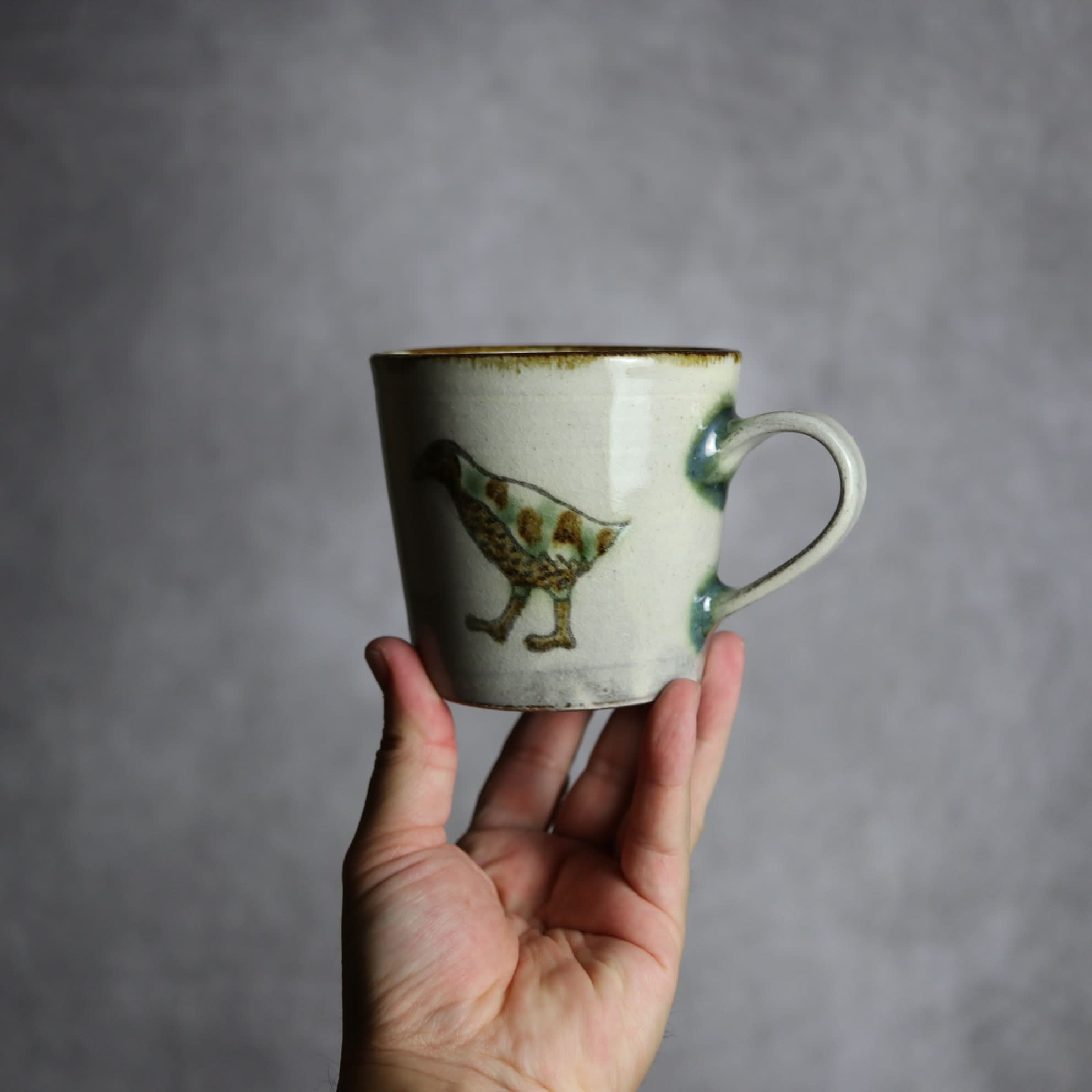 マグカップ1 三彩 ヤンバルクイナ やちむん 陶器 やちむん工房 mug 陶器.