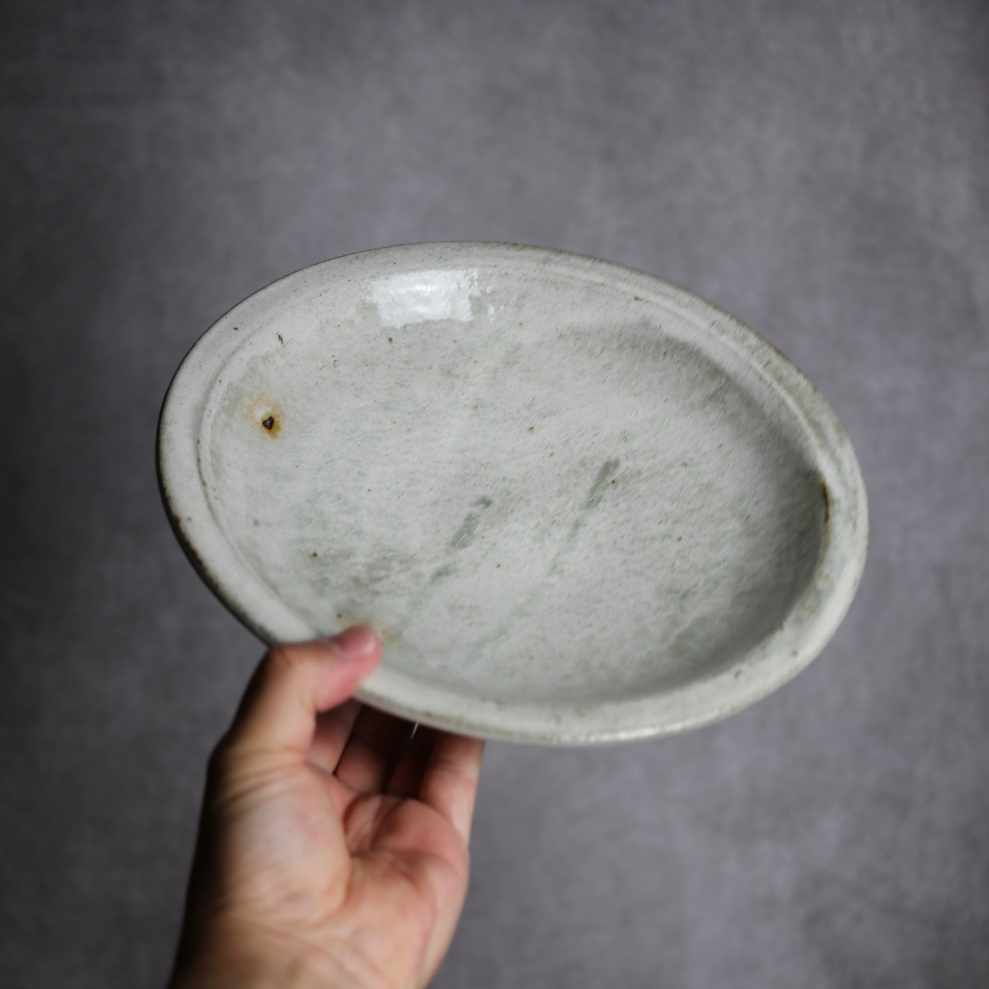 8寸リム丸皿1 白 やちむん 陶器 森製陶所