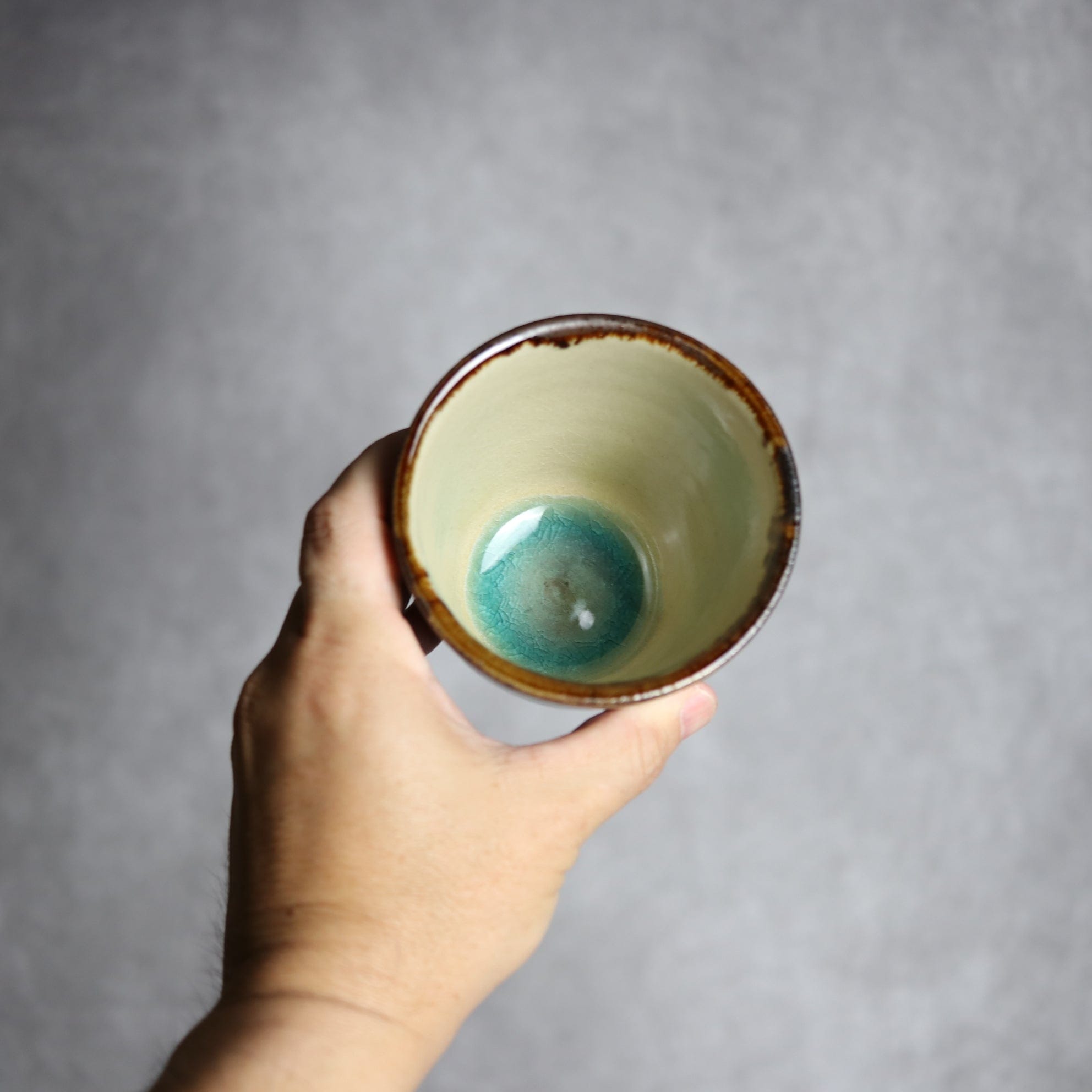 フリーカップ1 青三彩紋 やちむん 陶器 エドメ陶房 やちむん 陶器.