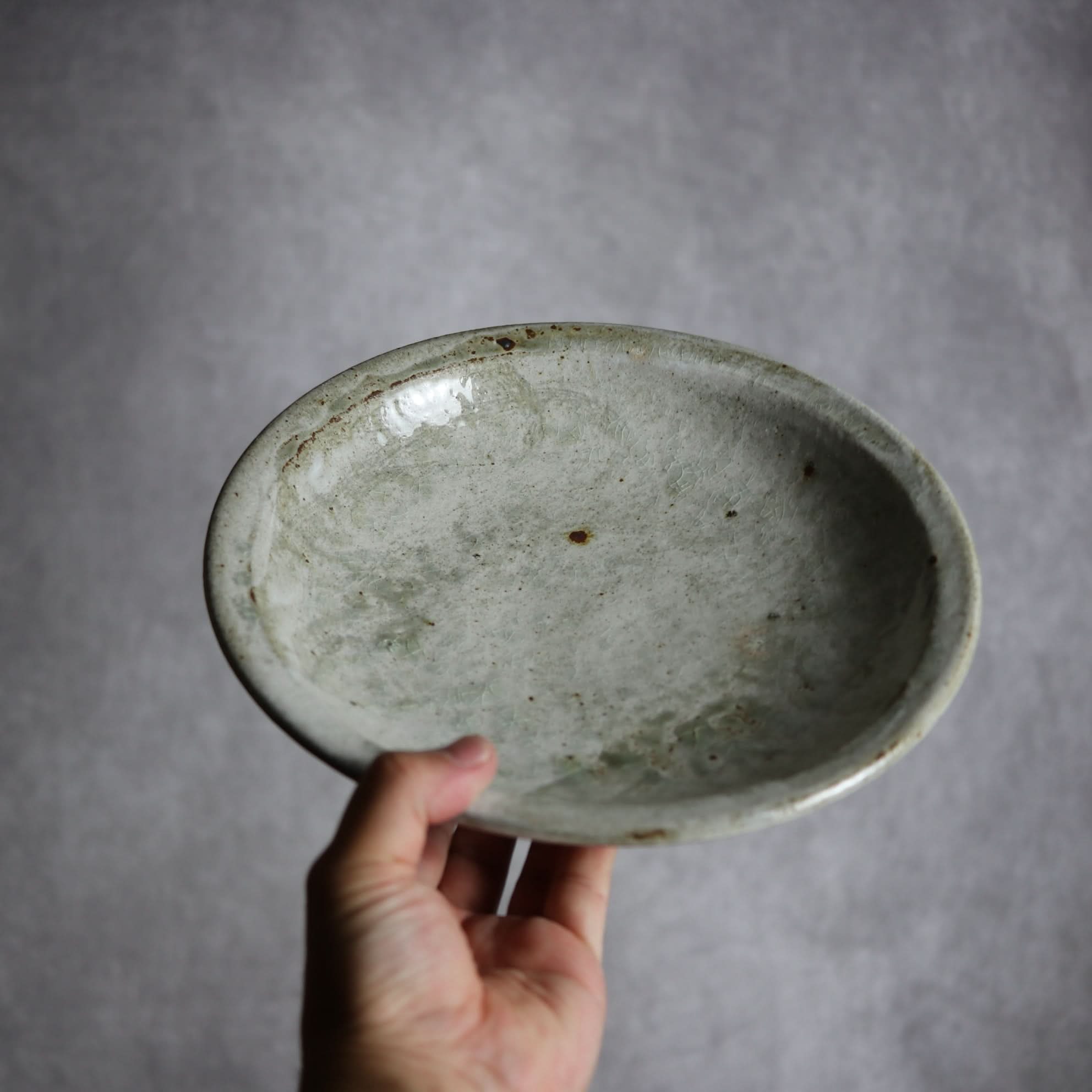 8寸リム丸皿2 白 やちむん 陶器 森製陶所 やちむん 陶器.