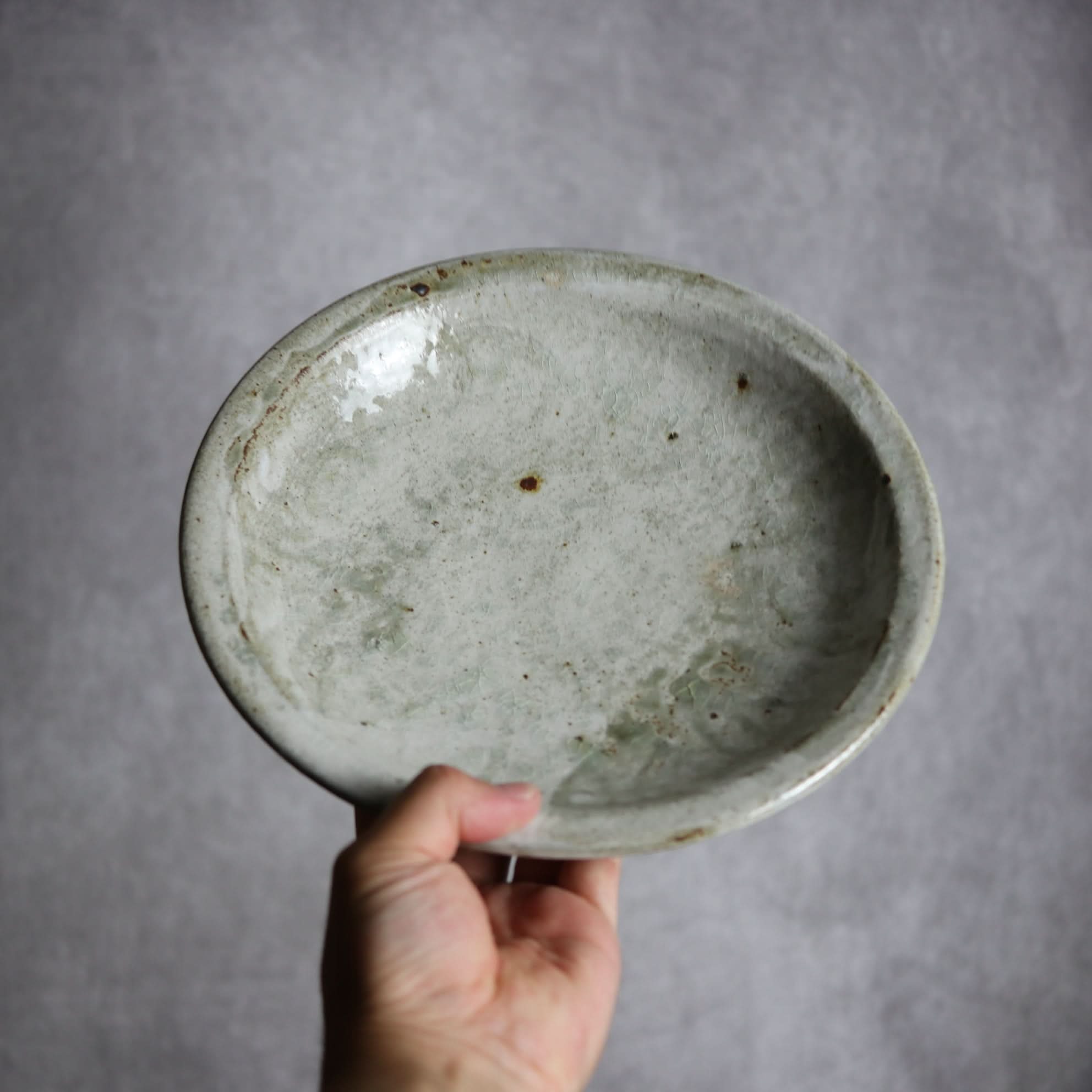 8寸リム丸皿2 白 やちむん 陶器 森製陶所 やちむん 陶器.