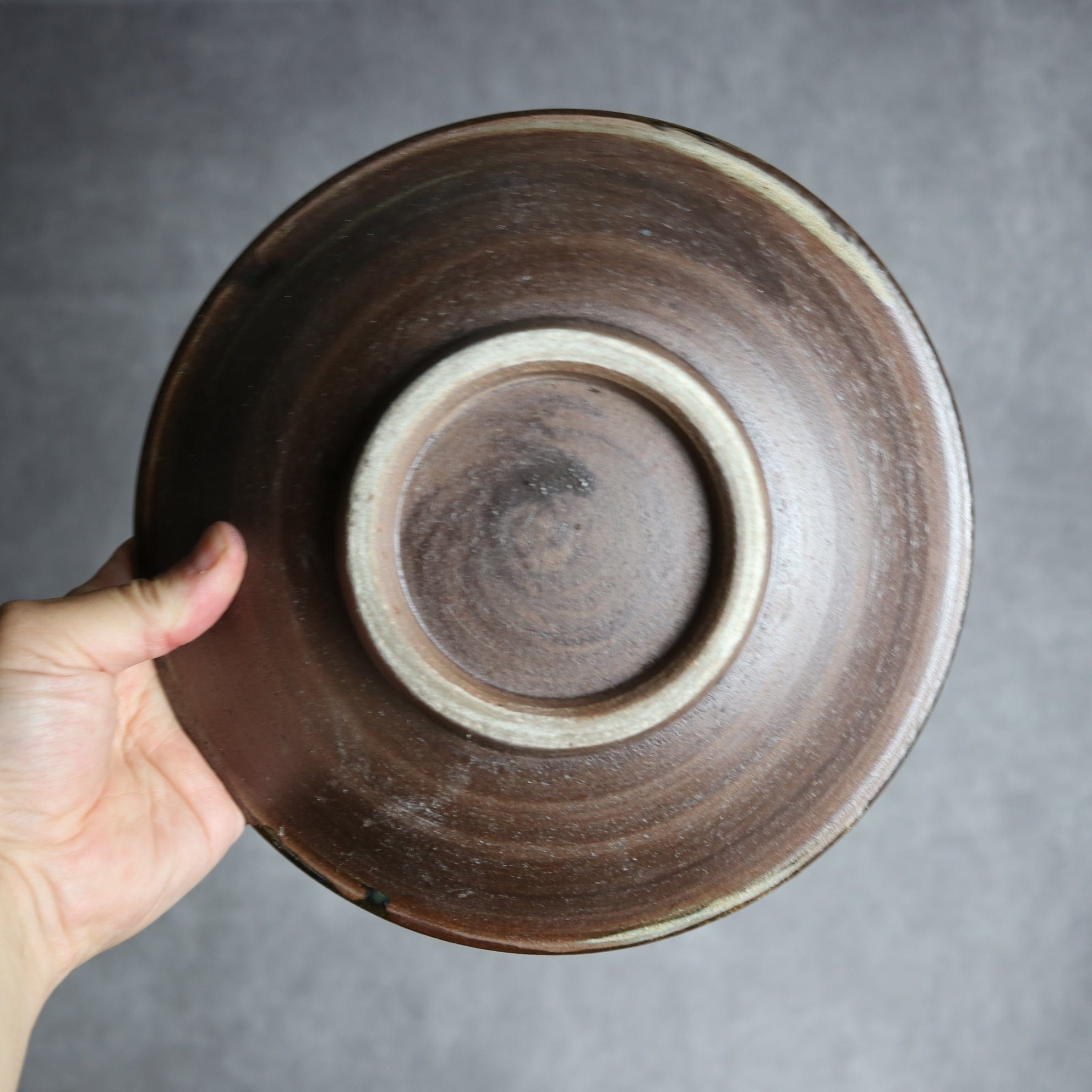 7寸皿1 緑釉 指描 やちむん 陶器 榮一工房