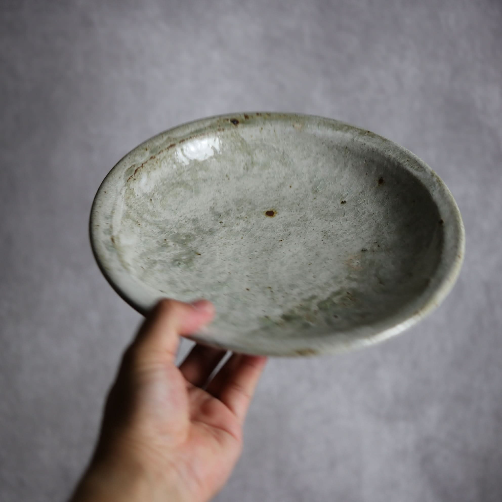 8寸リム丸皿2 白 やちむん 陶器 森製陶所 やちむん 陶器.