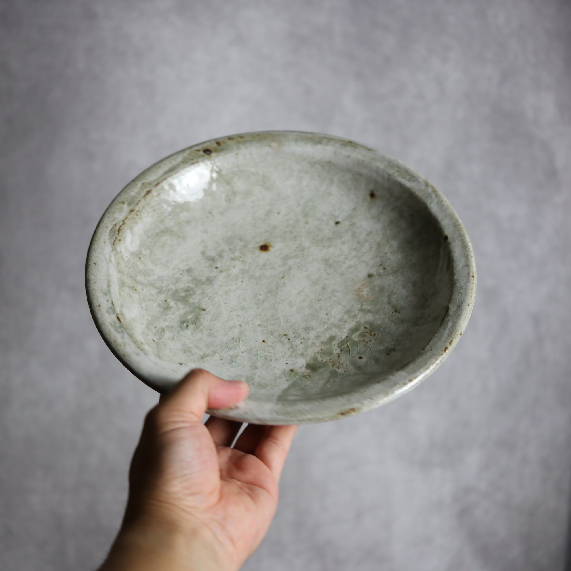8寸リム丸皿2 白 やちむん 陶器 森製陶所