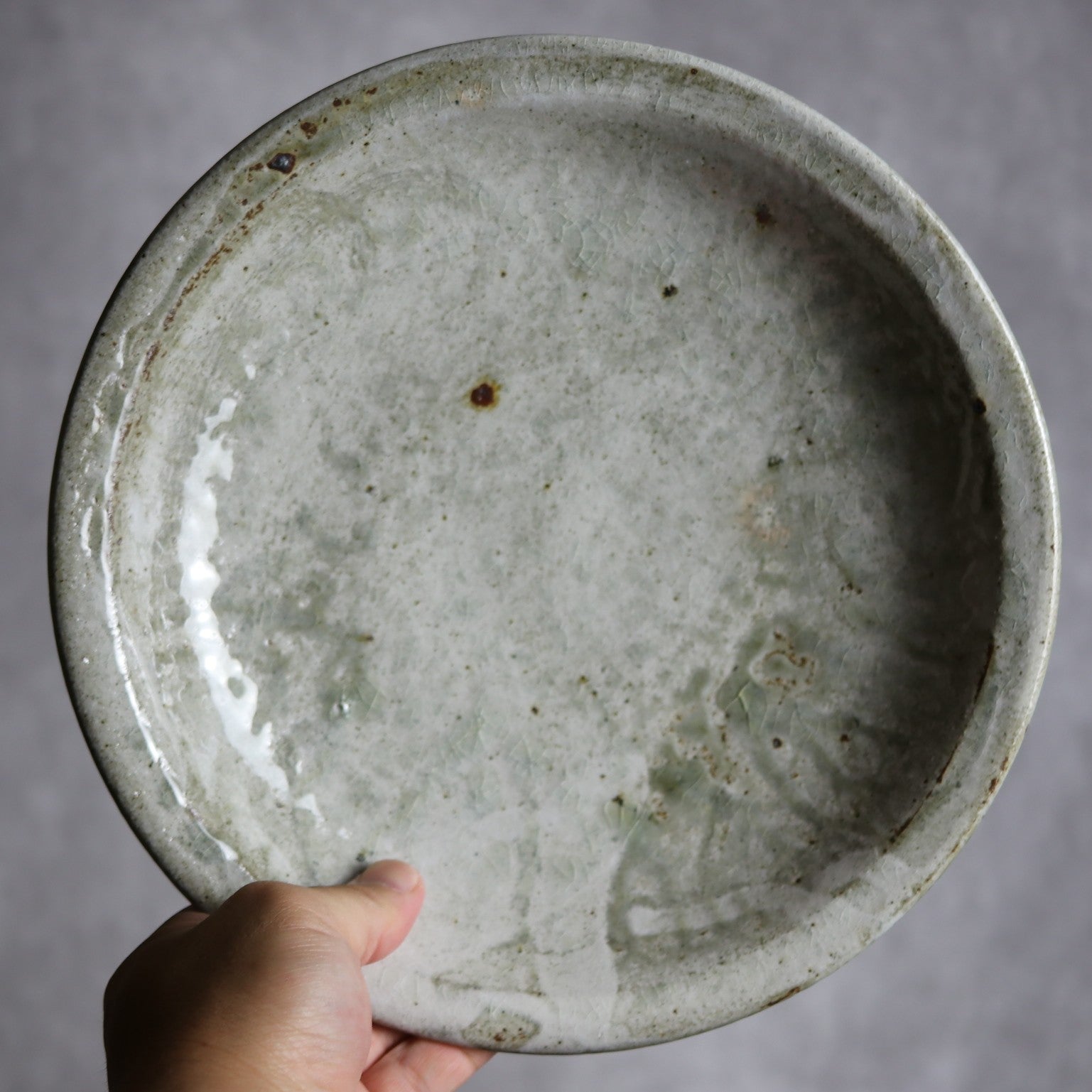 8寸リム丸皿2 白 やちむん 陶器 森製陶所